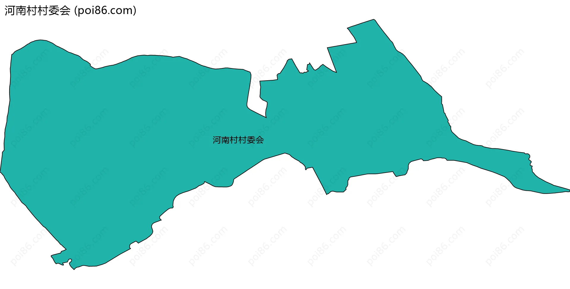 河南村村委会边界地图