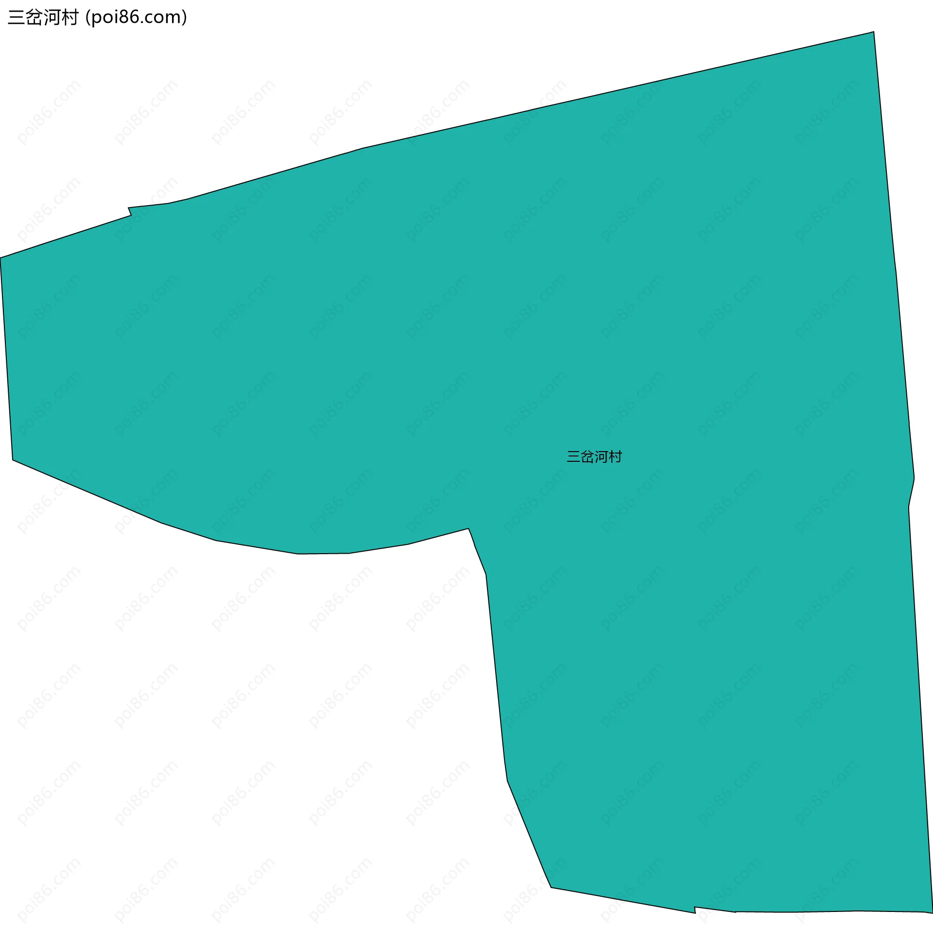 三岔河村边界地图