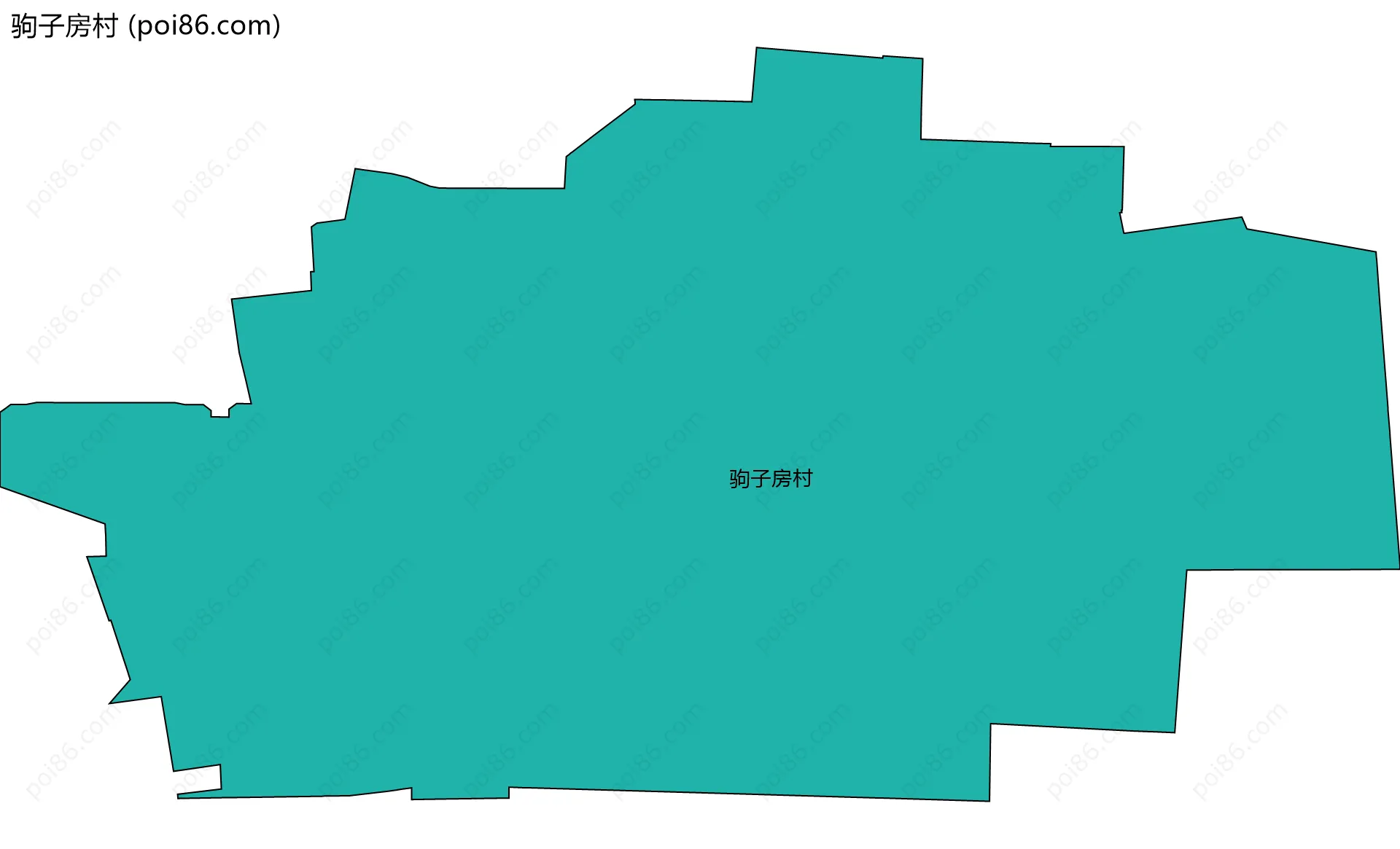 驹子房村边界地图