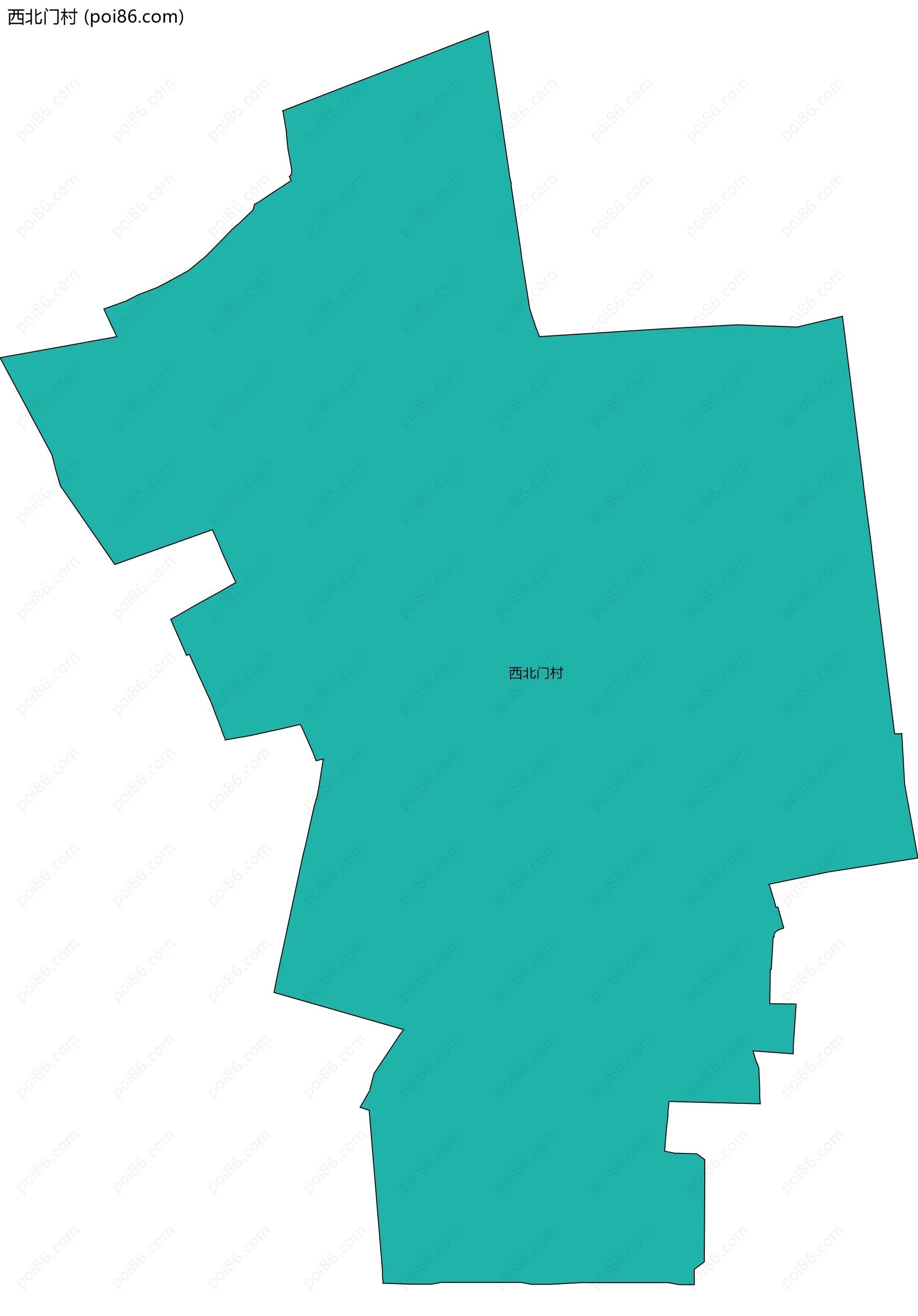 西北门村边界地图