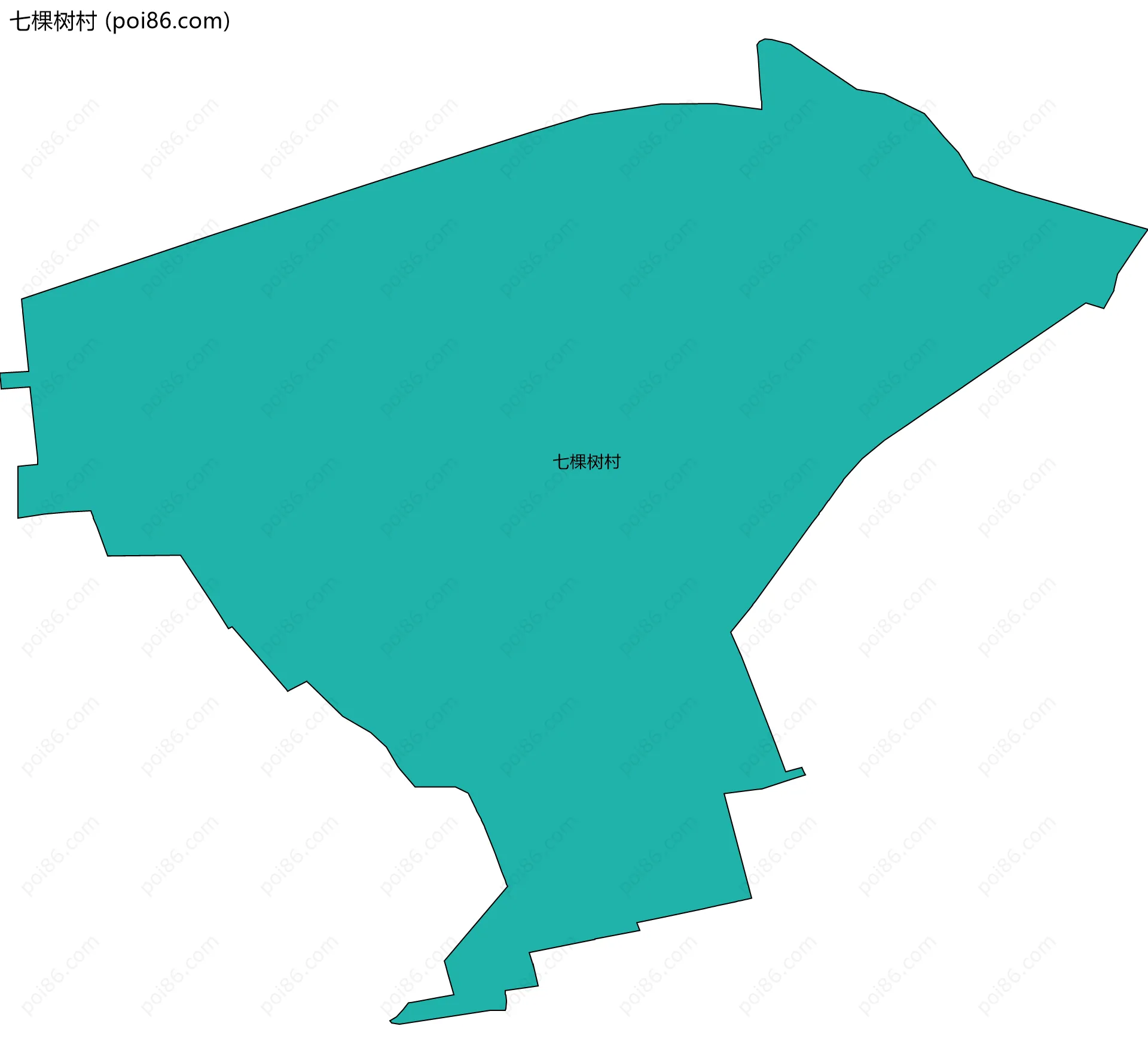 七棵树村边界地图
