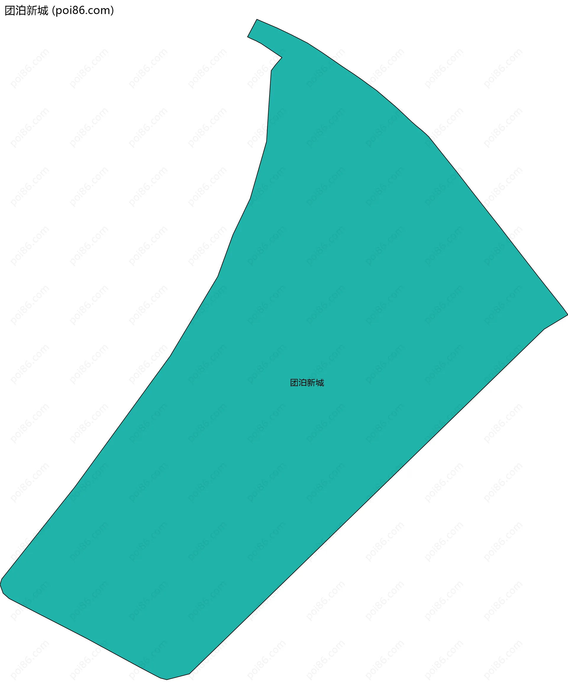 团泊新城边界地图