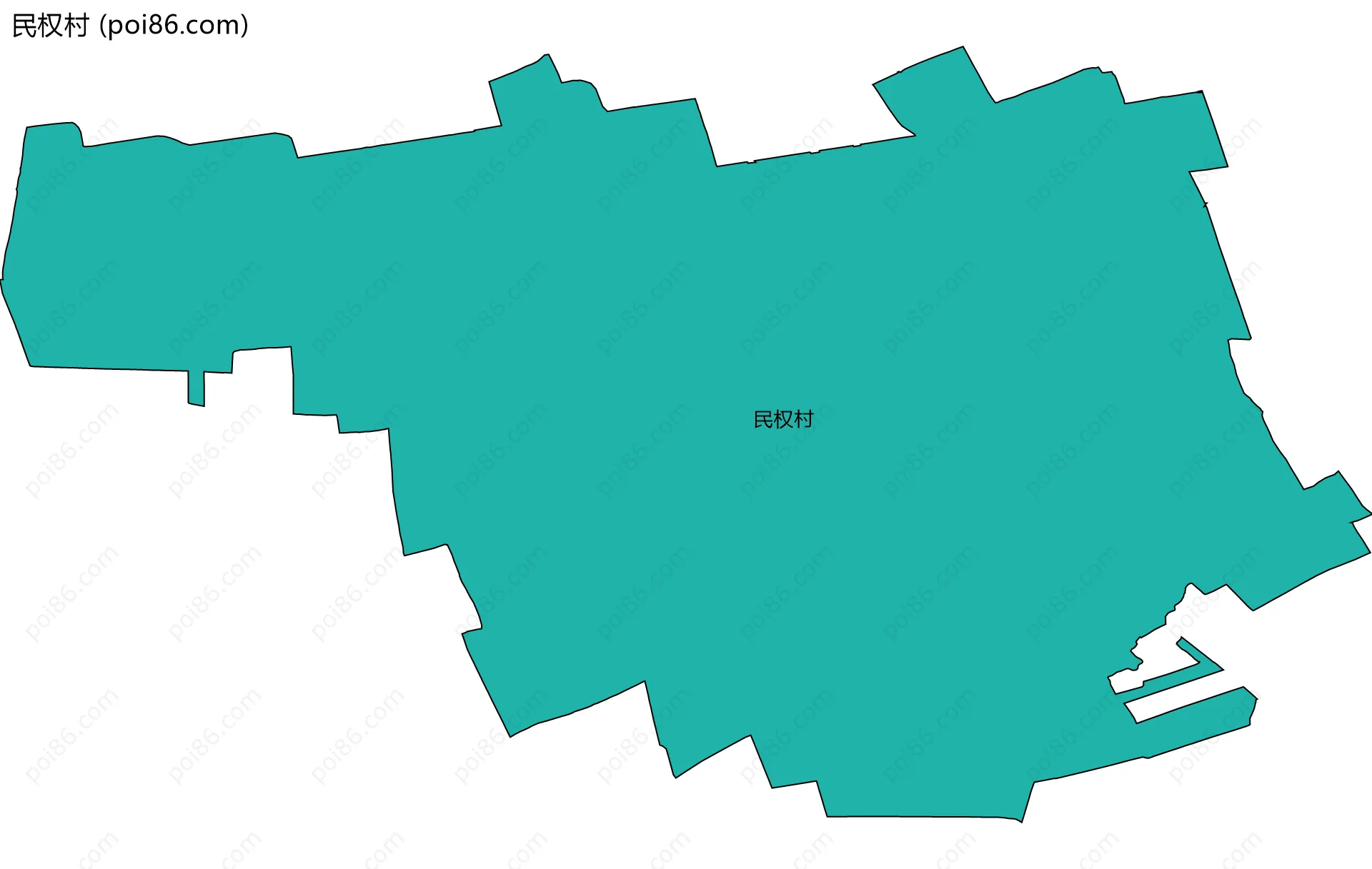 民权村边界地图