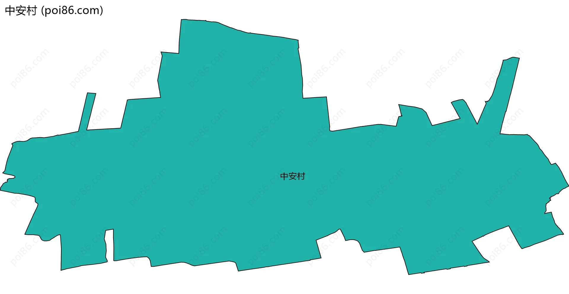 中安村边界地图