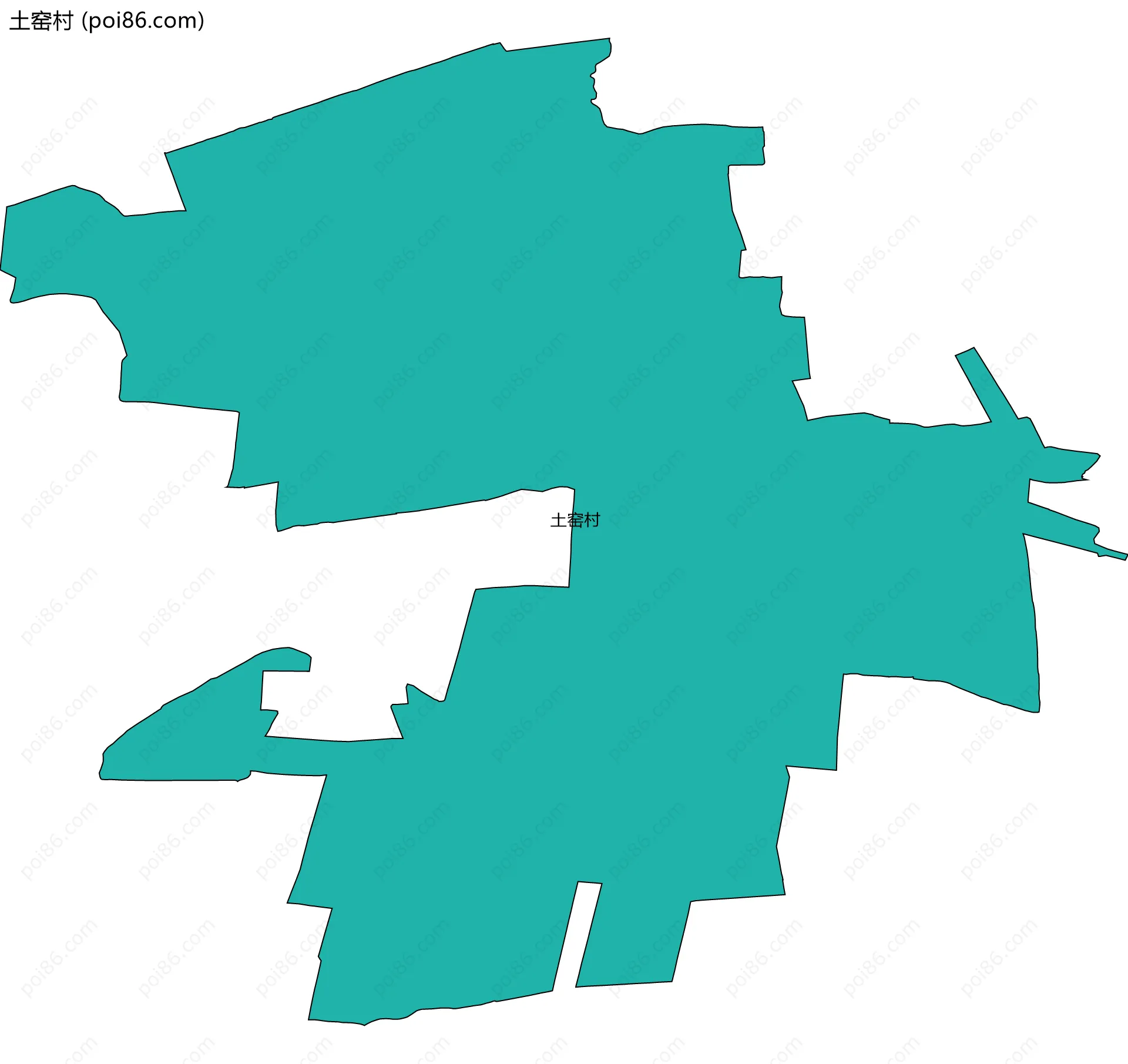 土窑村边界地图