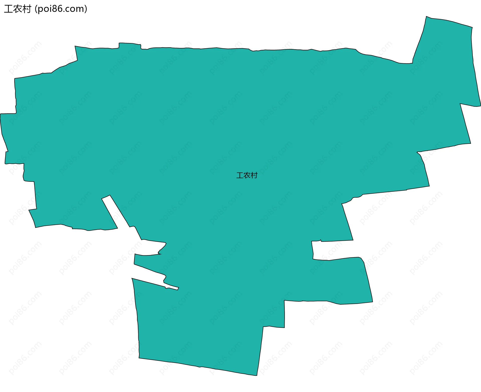 工农村边界地图