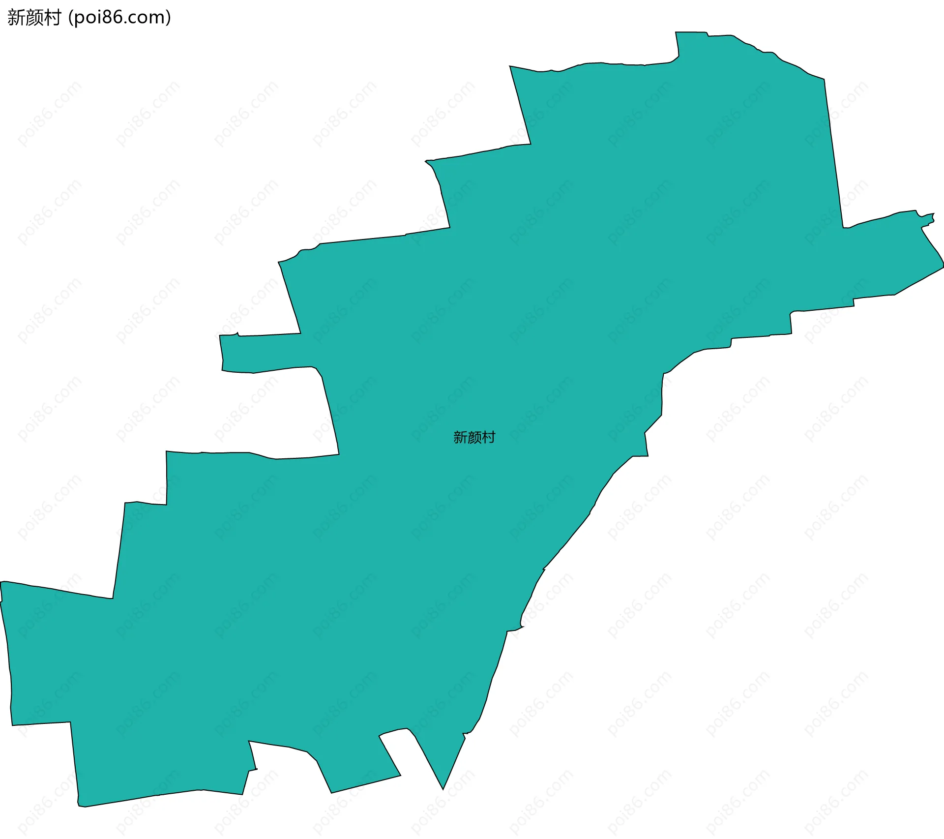 新颜村边界地图