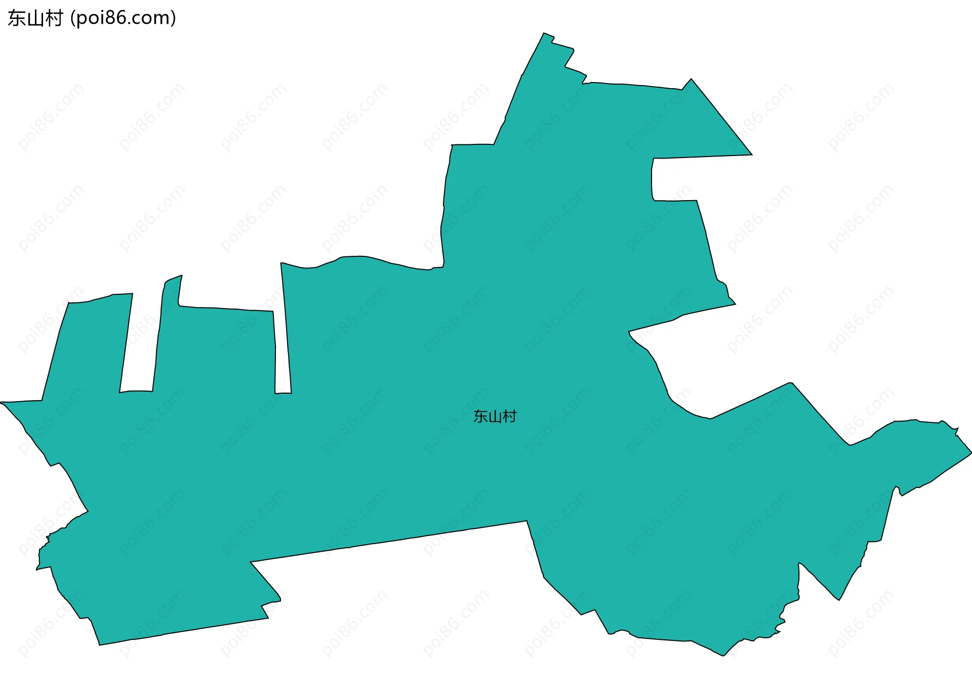 东山村边界地图
