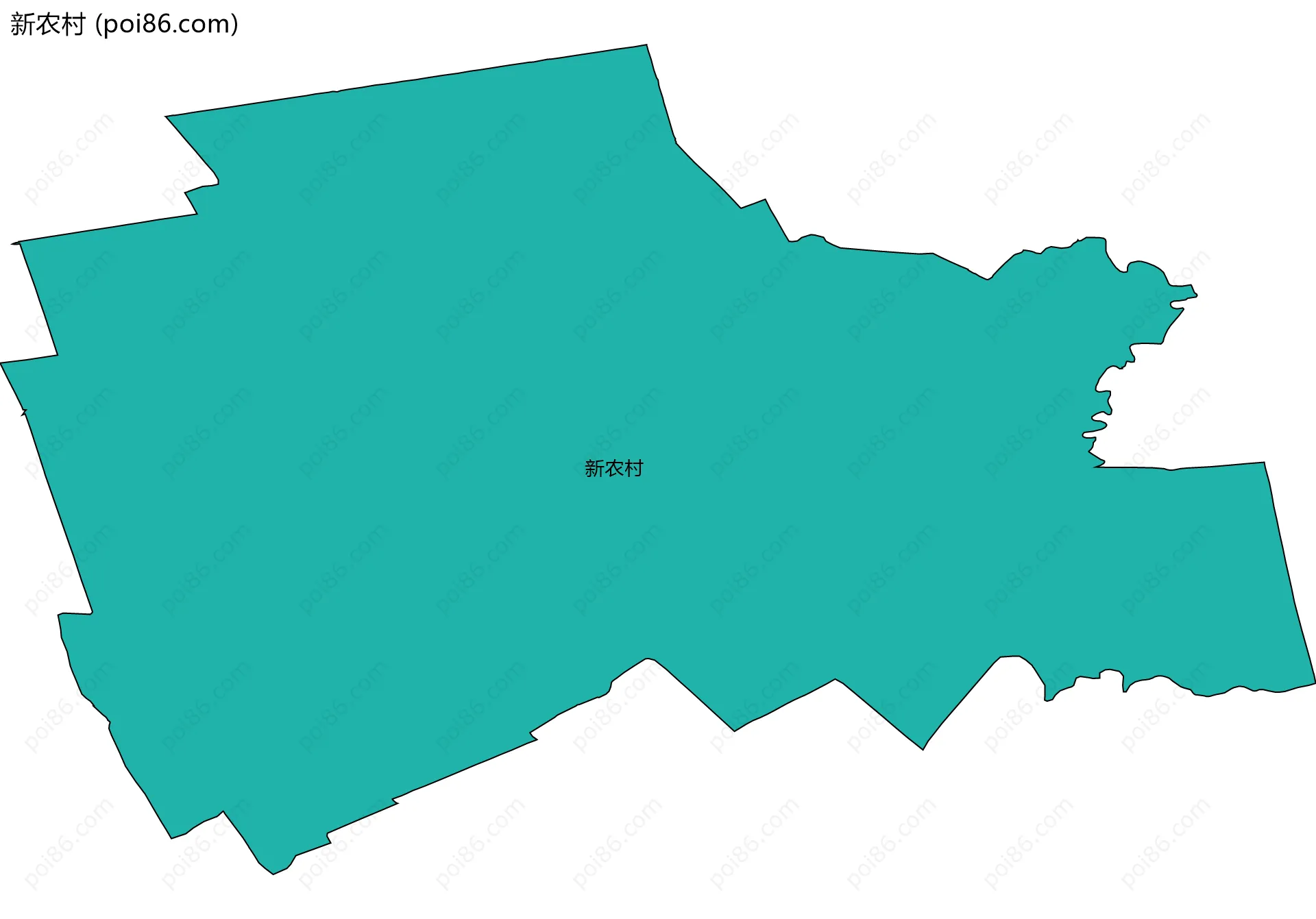 新农村边界地图