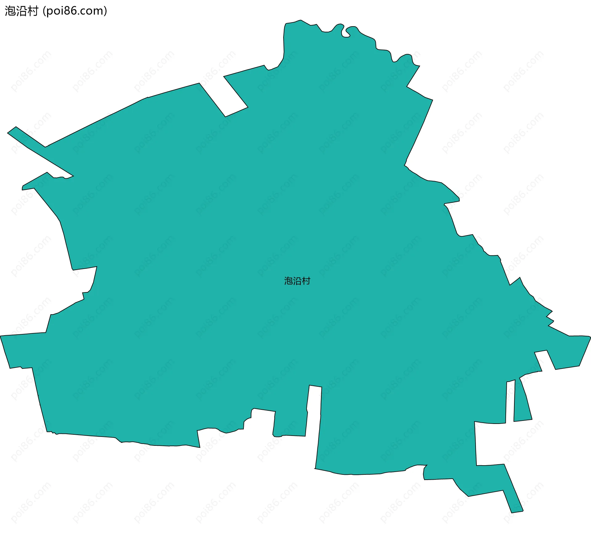 泡沿村边界地图