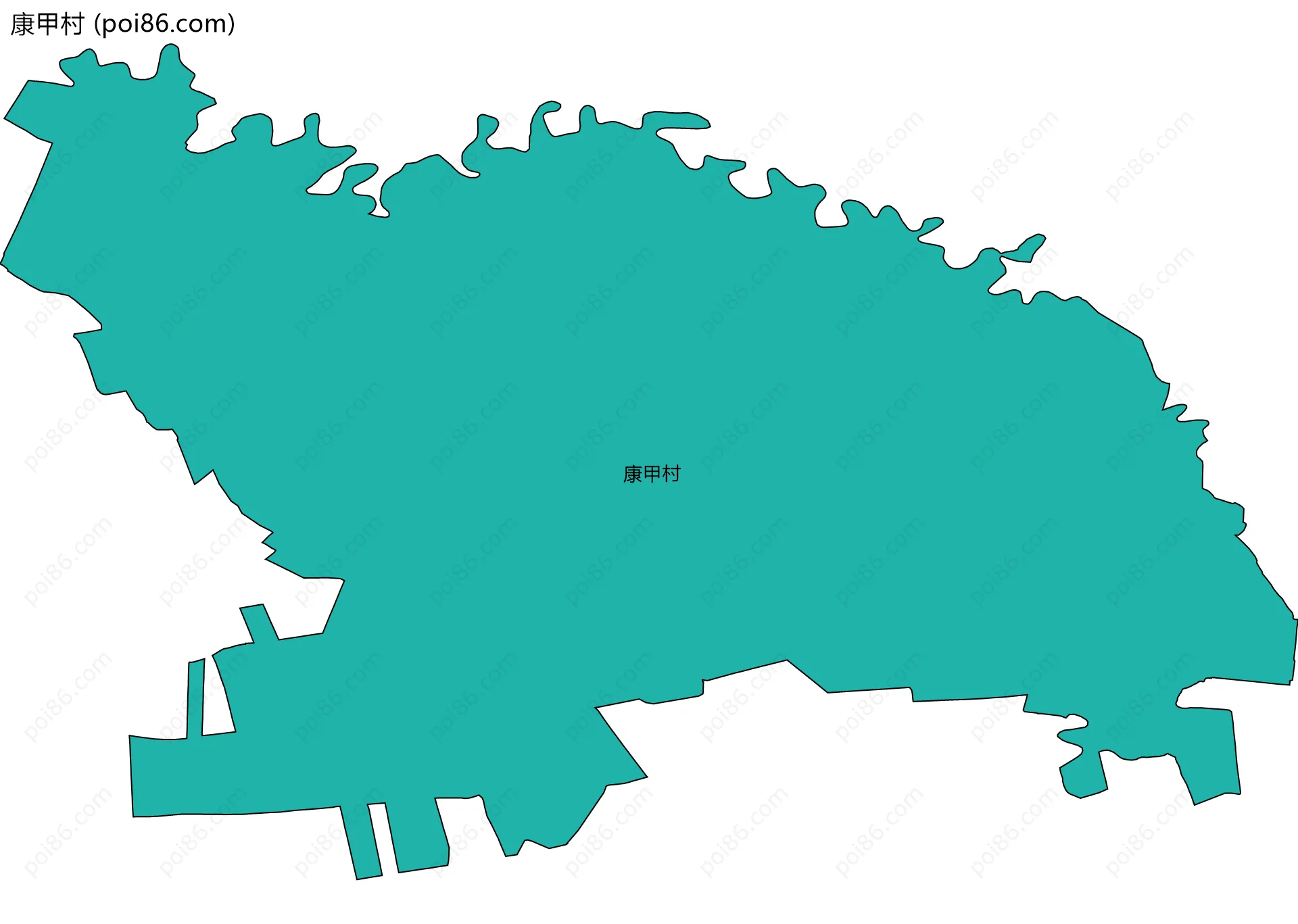 康甲村边界地图