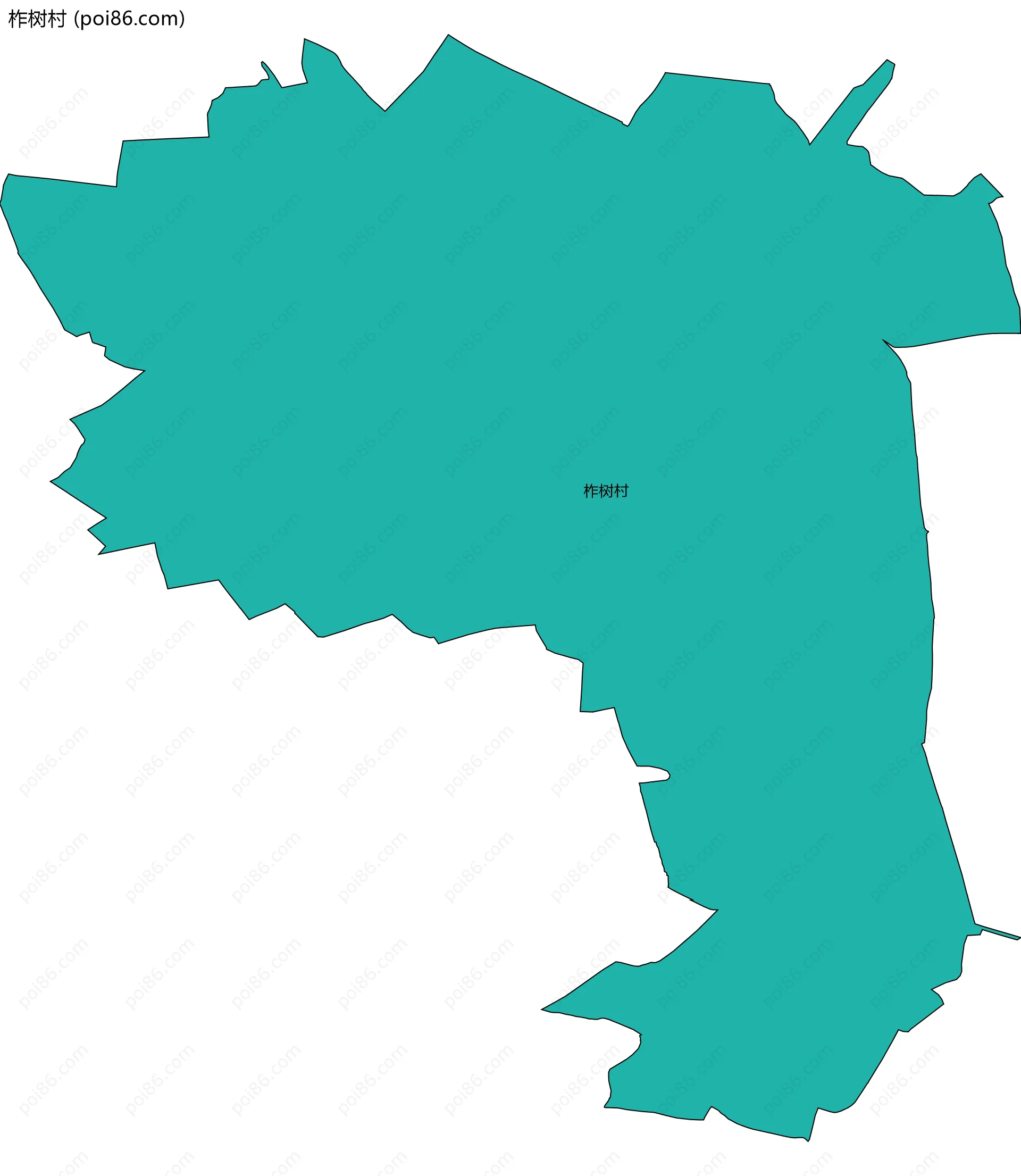 柞树村边界地图