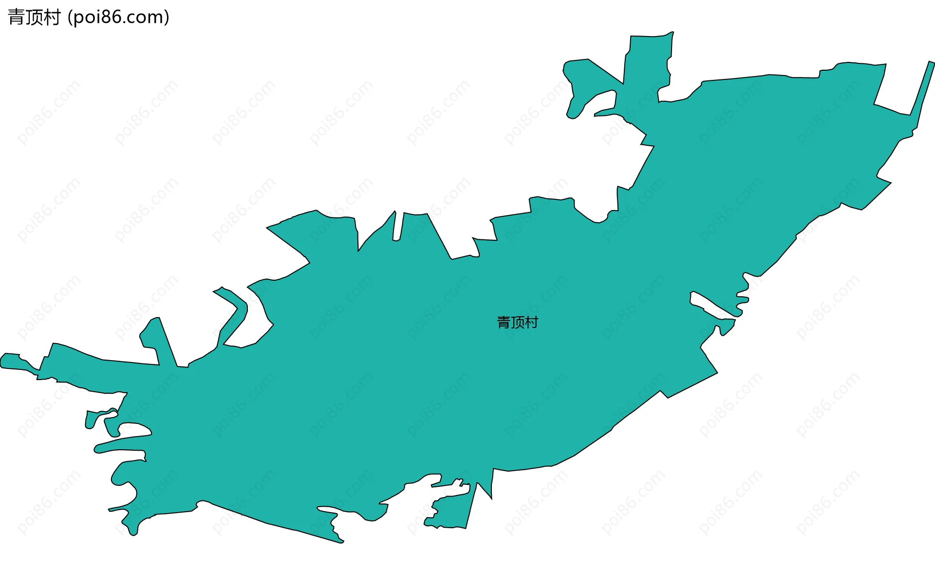 青顶村边界地图