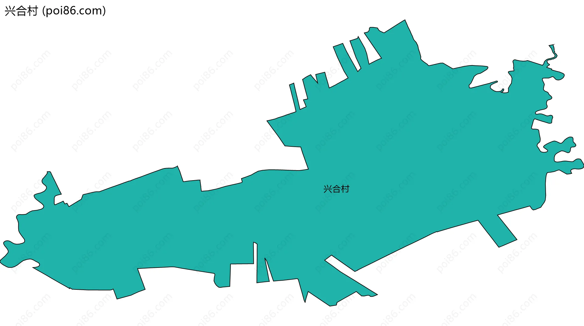 兴合村边界地图