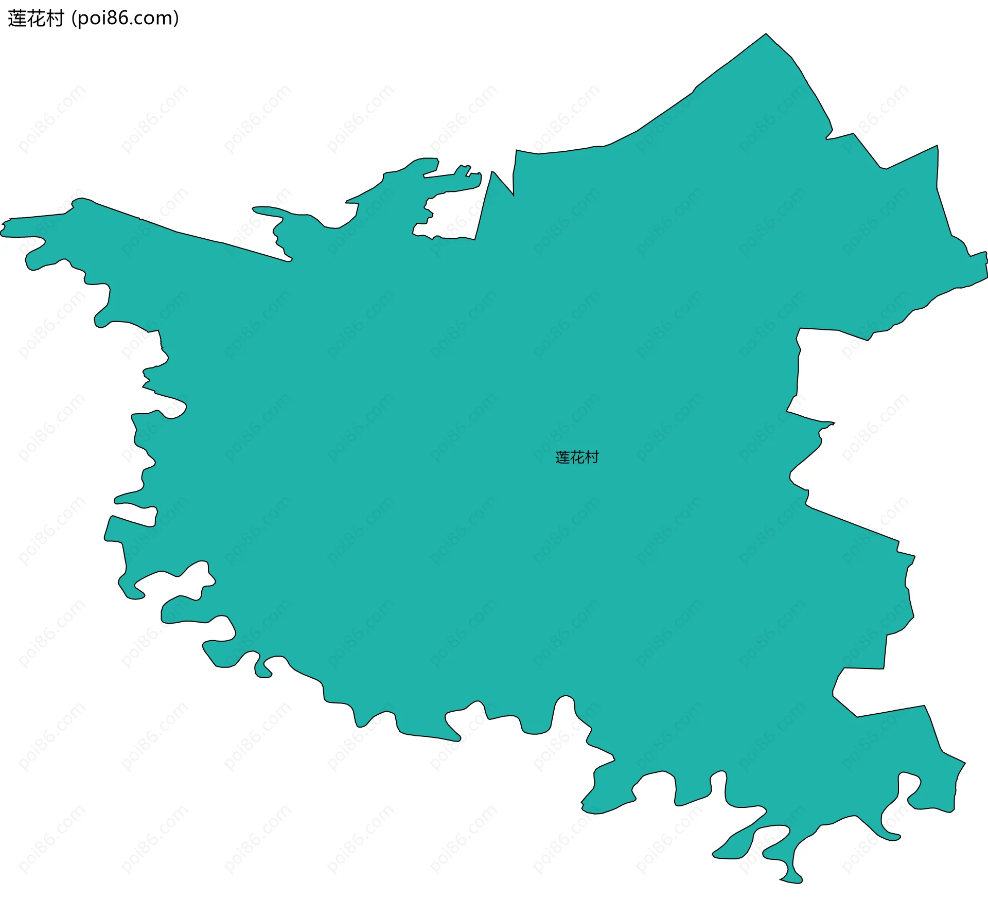 莲花村边界地图