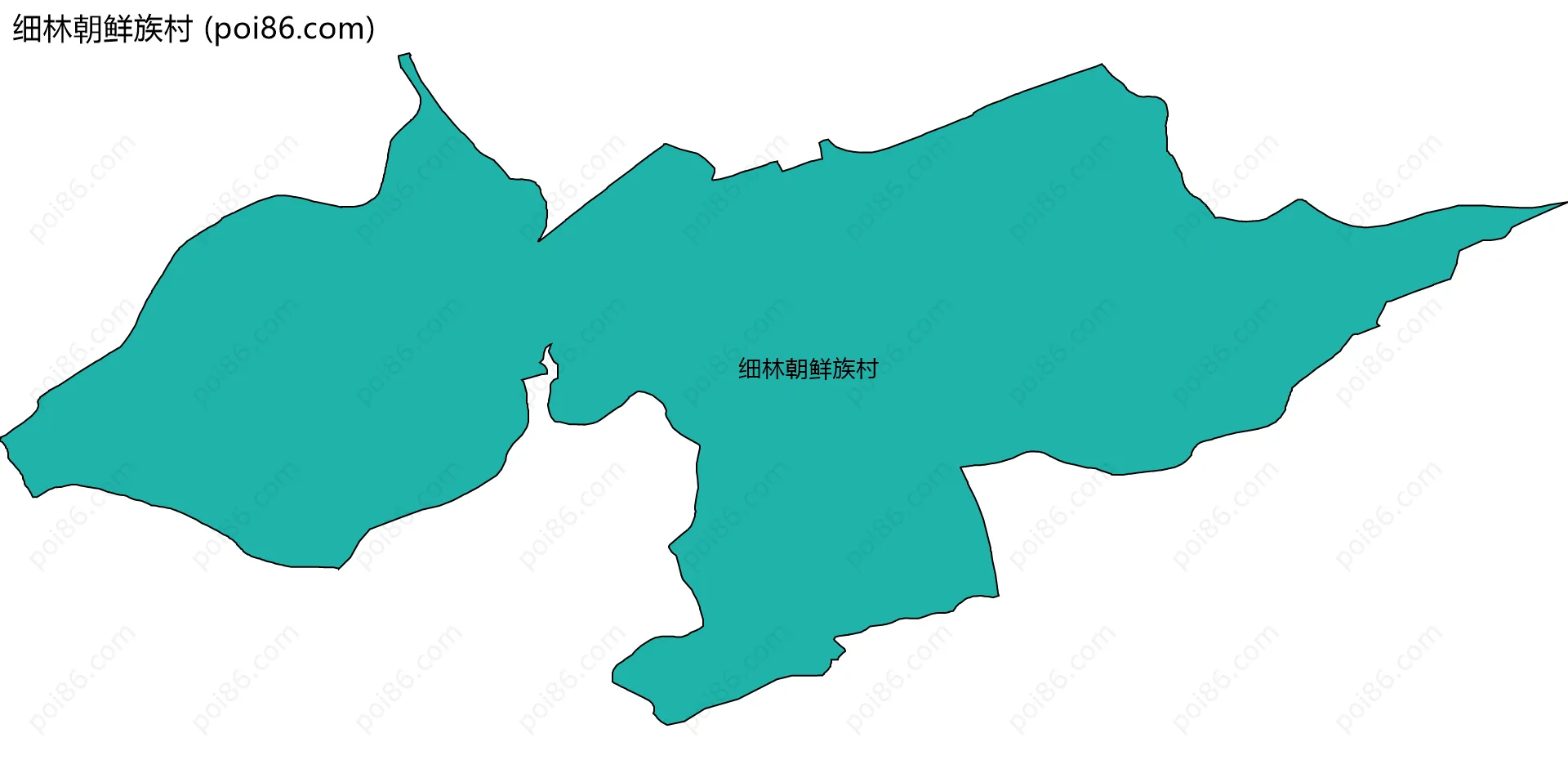 细林朝鲜族村边界地图