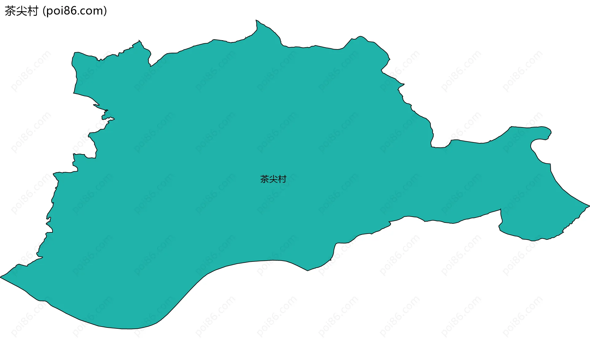 茶尖村边界地图