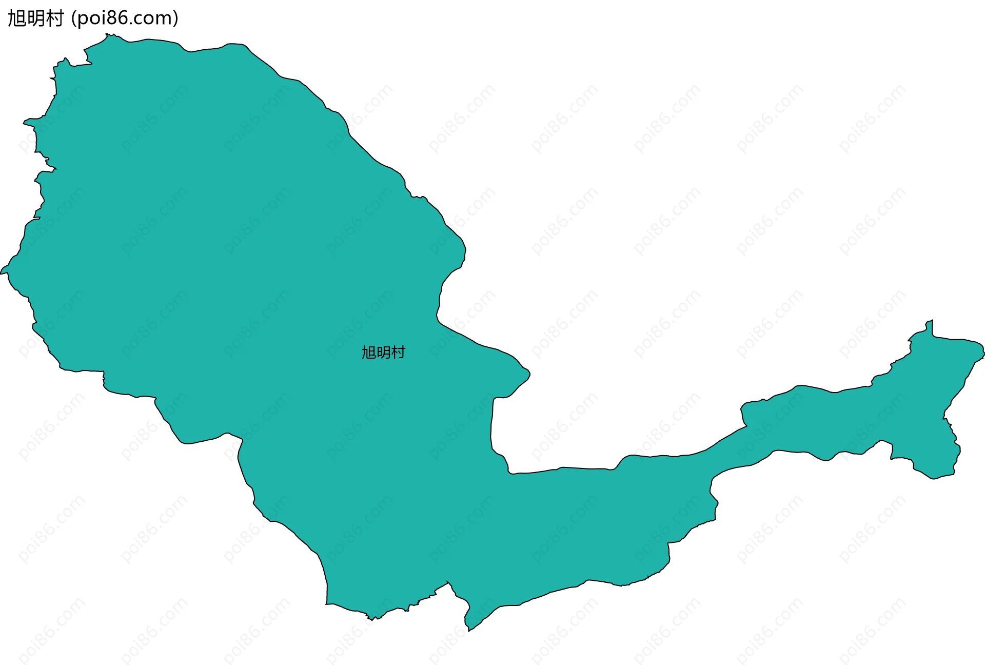 旭明村边界地图
