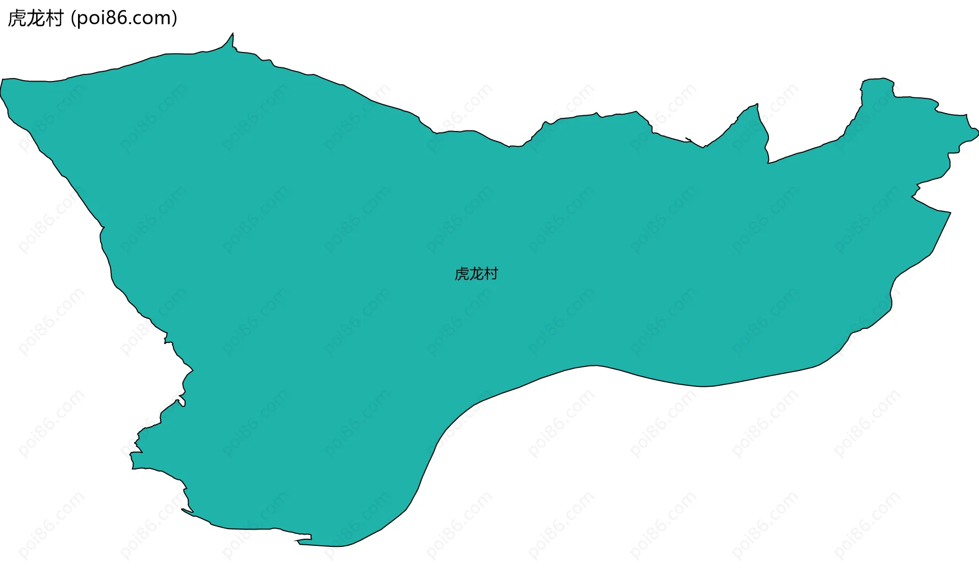 虎龙村边界地图