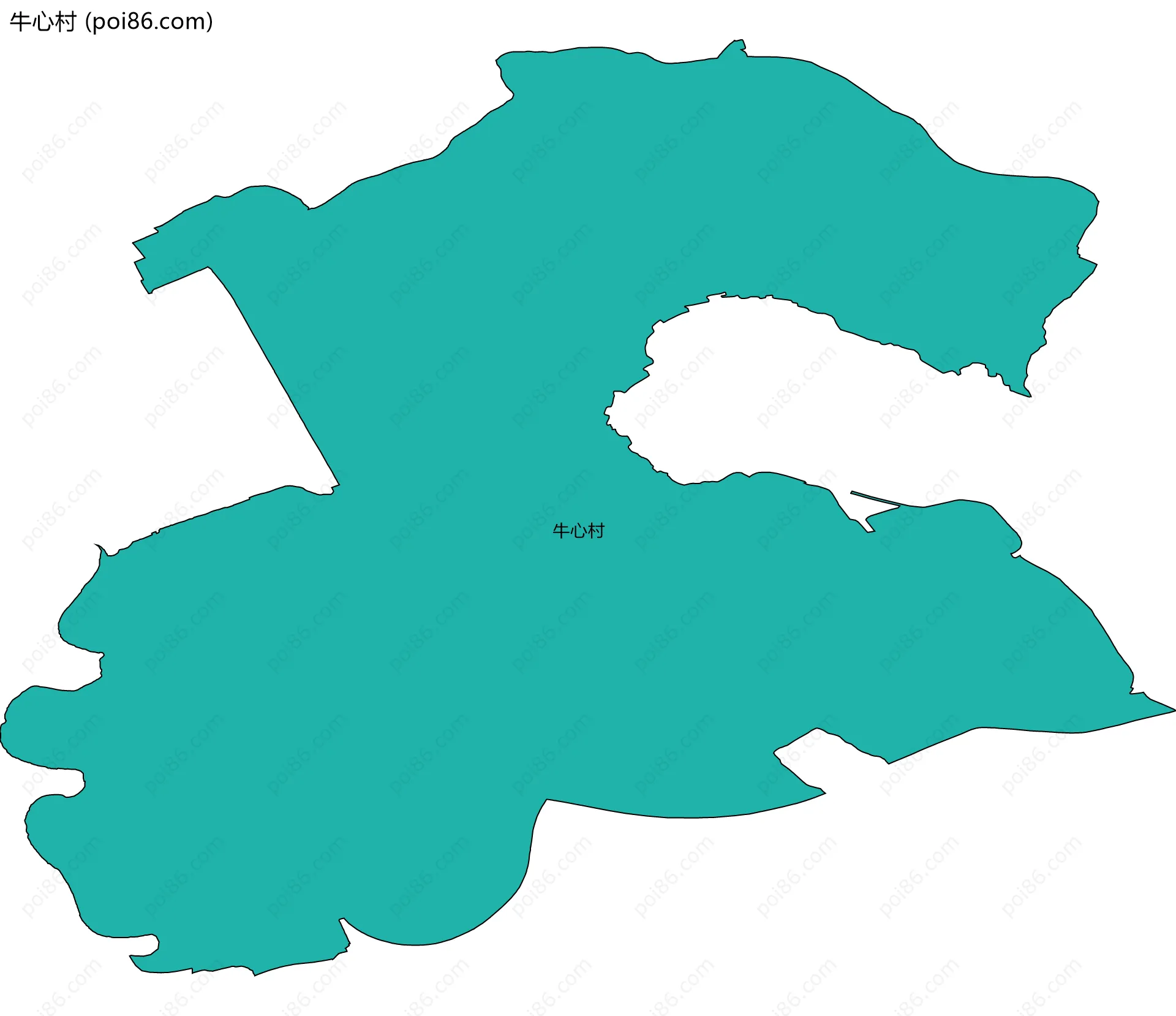 牛心村边界地图