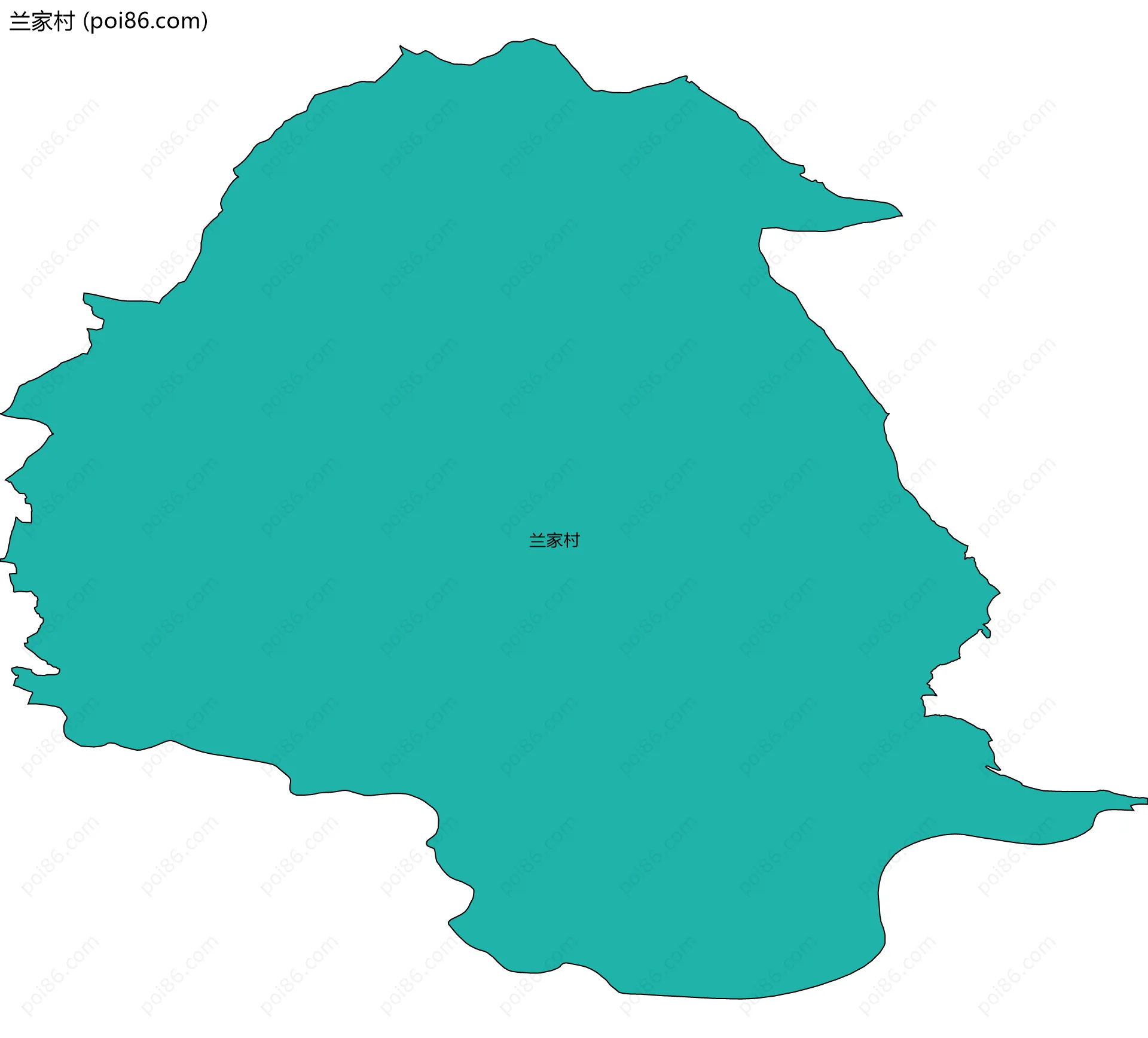 兰家村边界地图