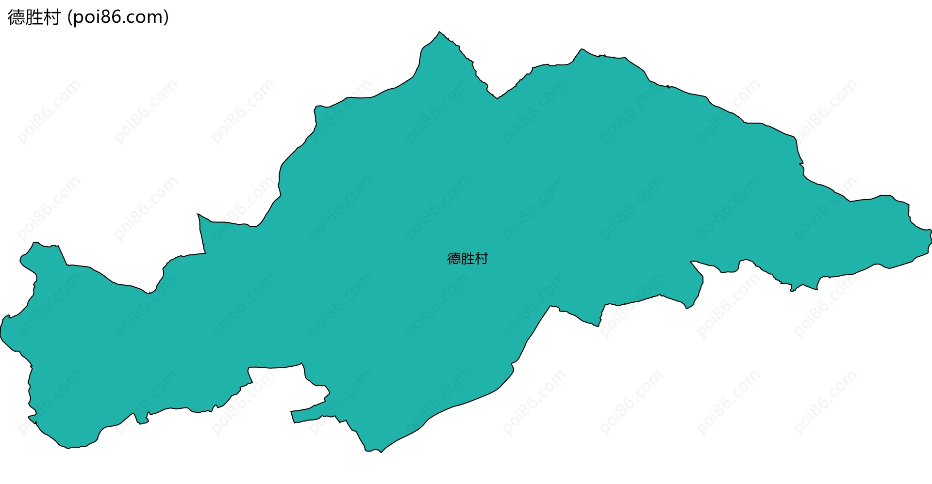 德胜村边界地图