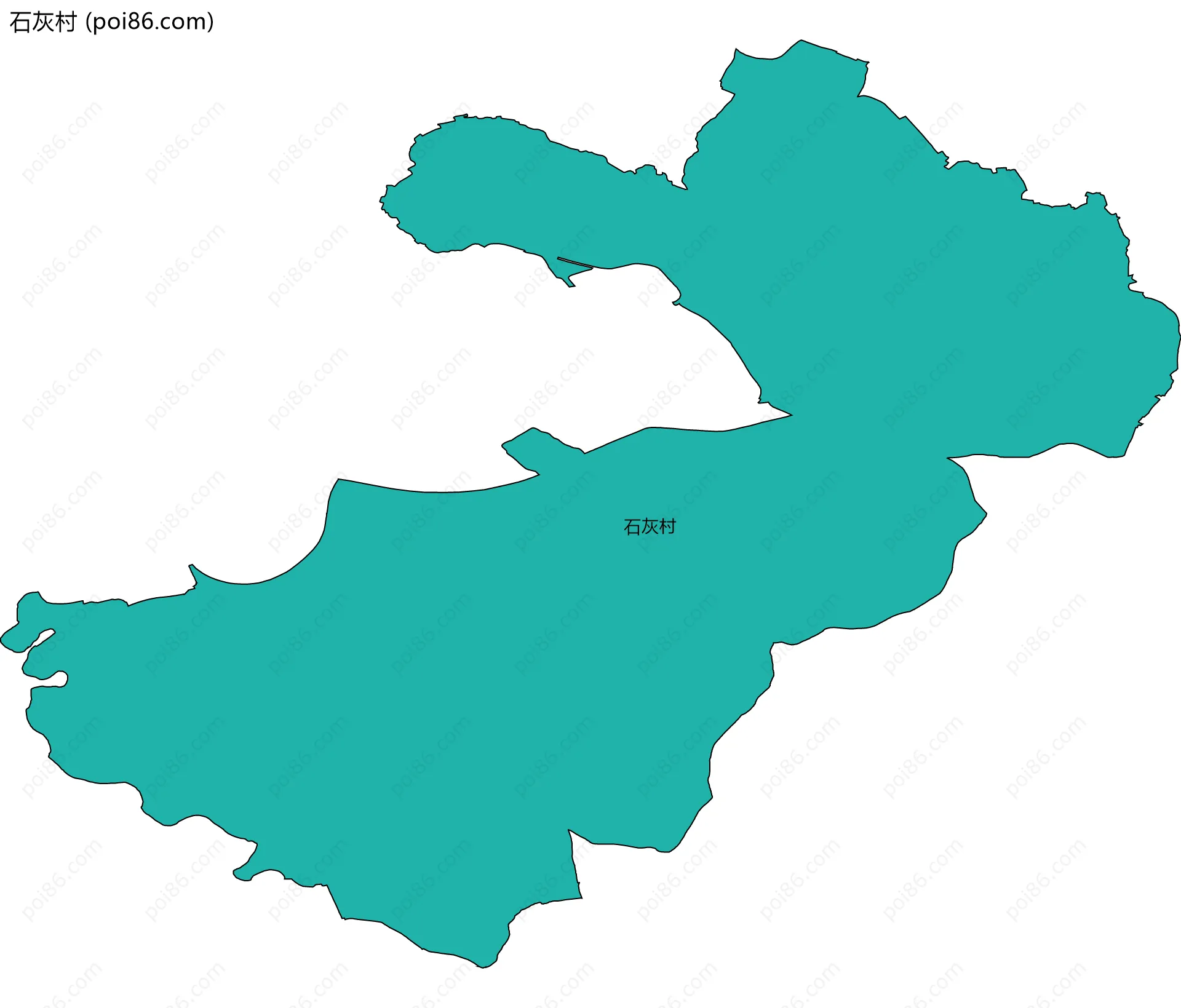 石灰村边界地图
