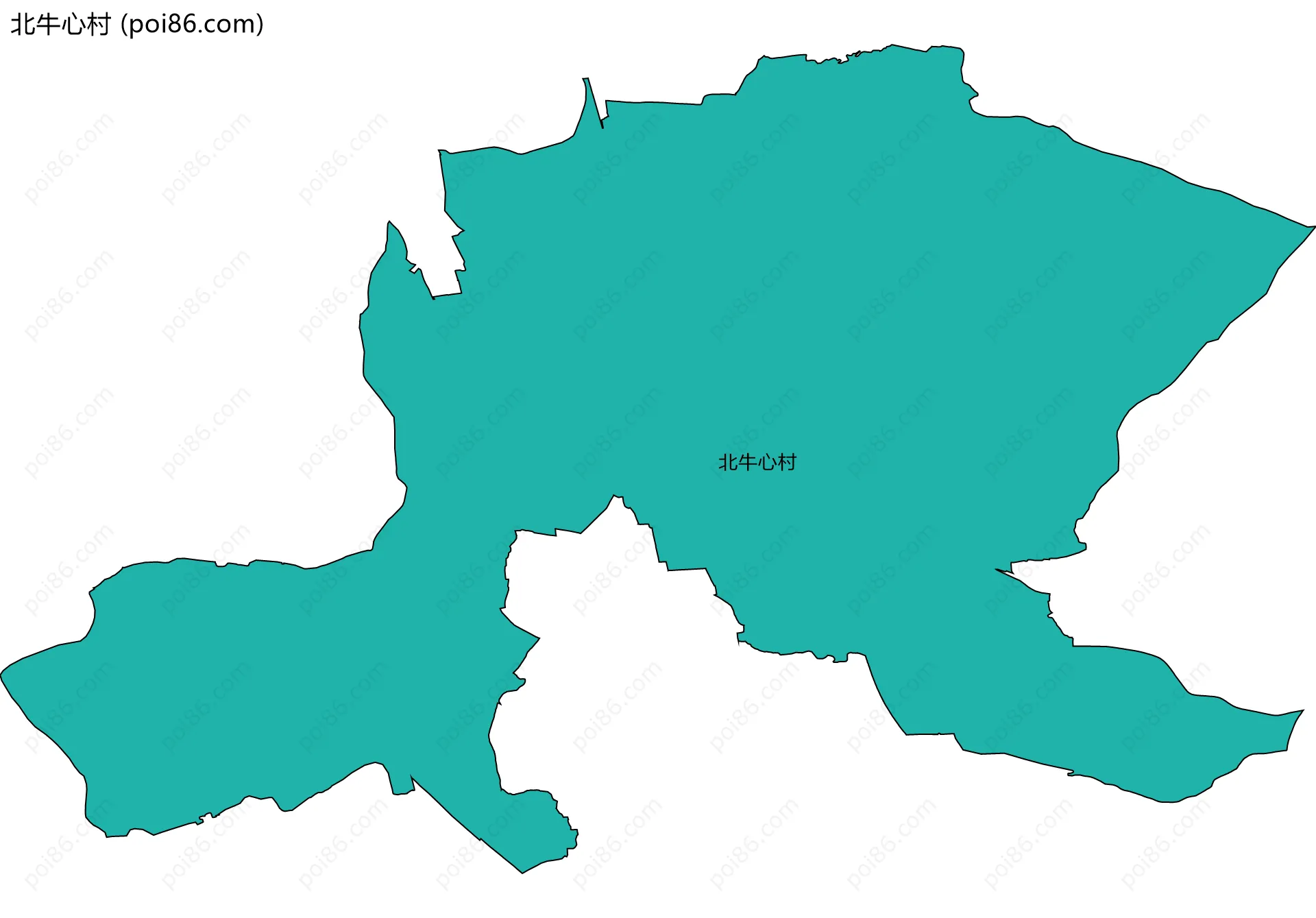 北牛心村边界地图