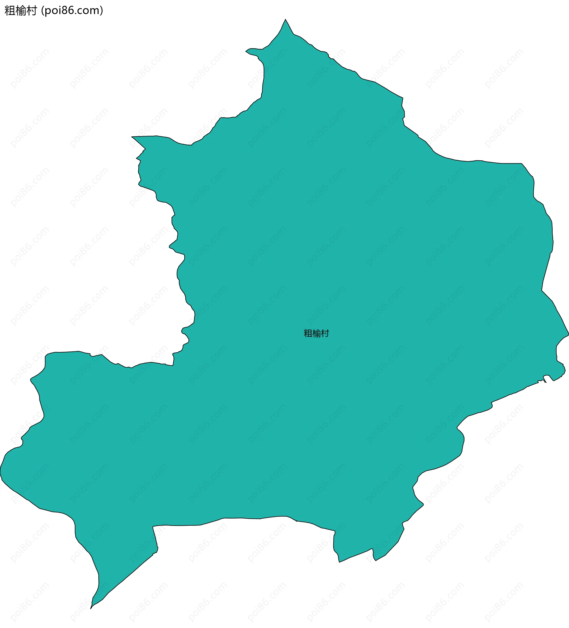 粗榆村边界地图