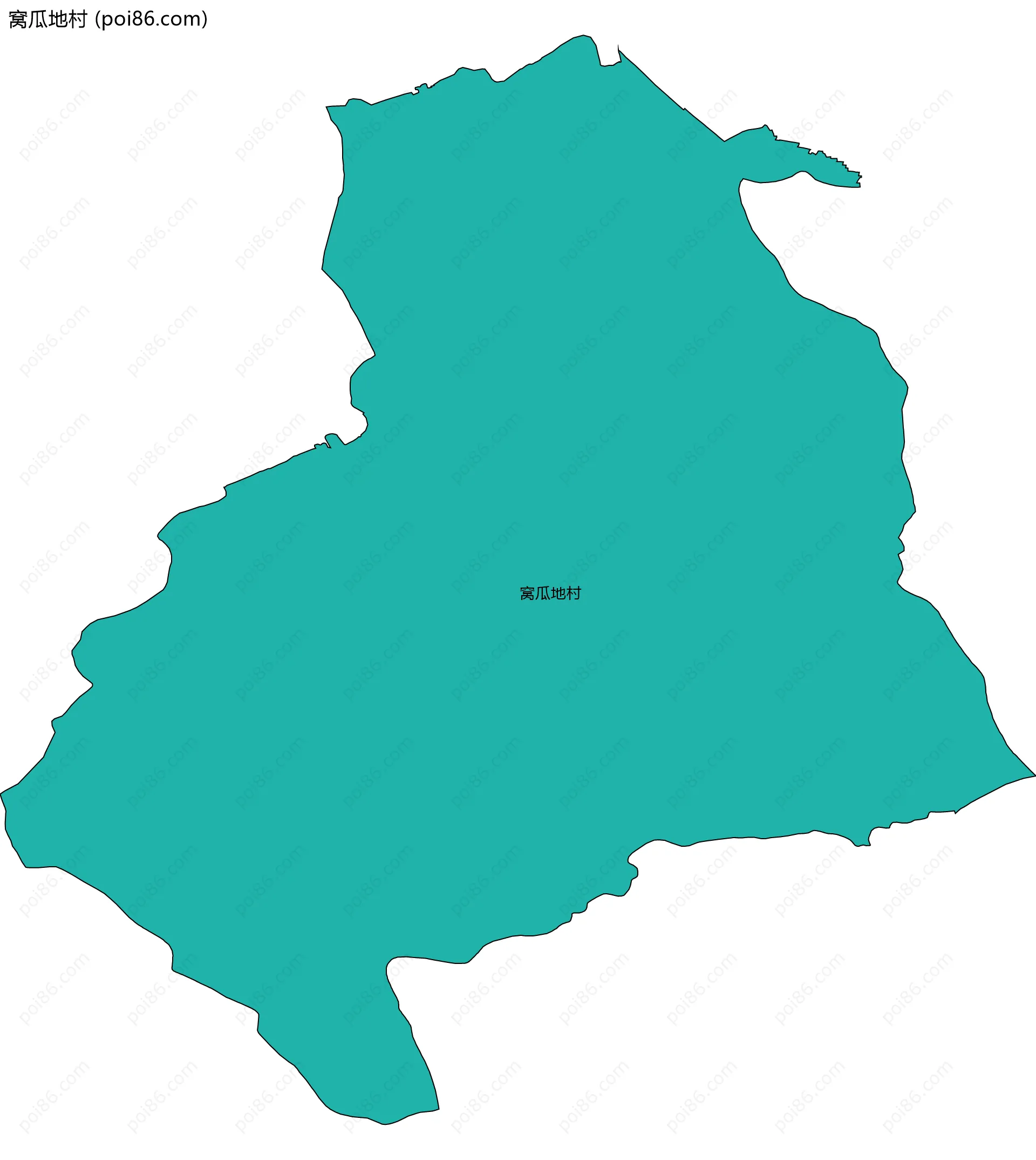 窝瓜地村边界地图