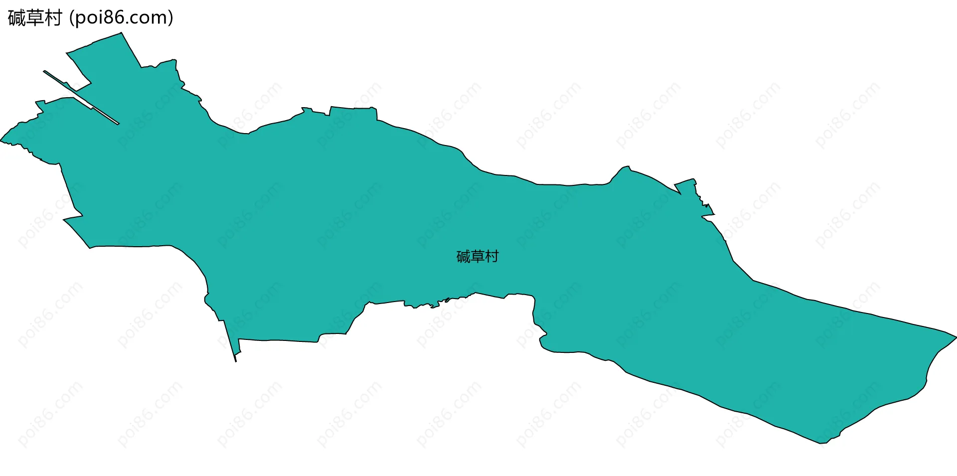 碱草村边界地图