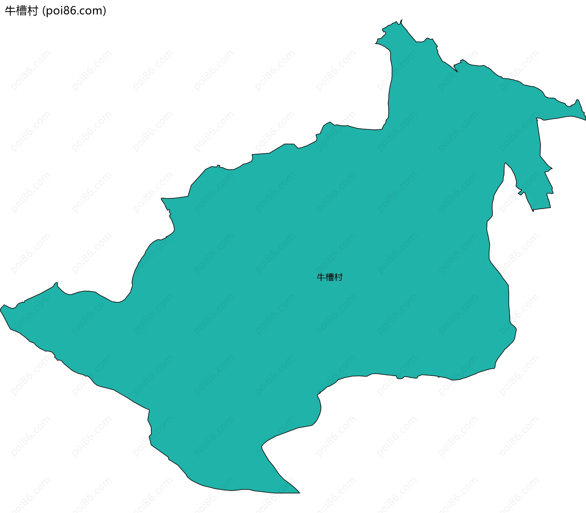 牛槽村边界地图
