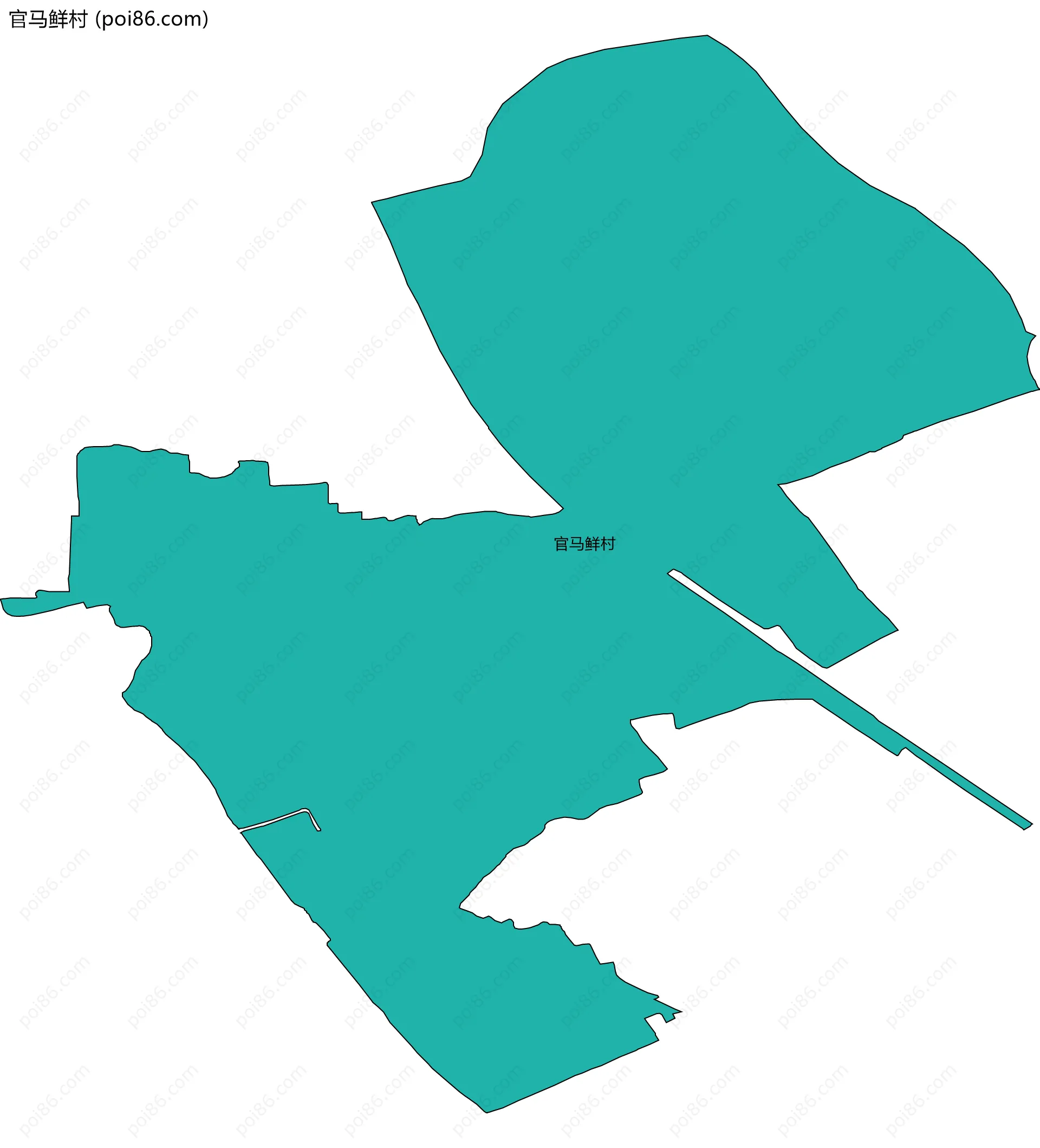 官马鲜村边界地图