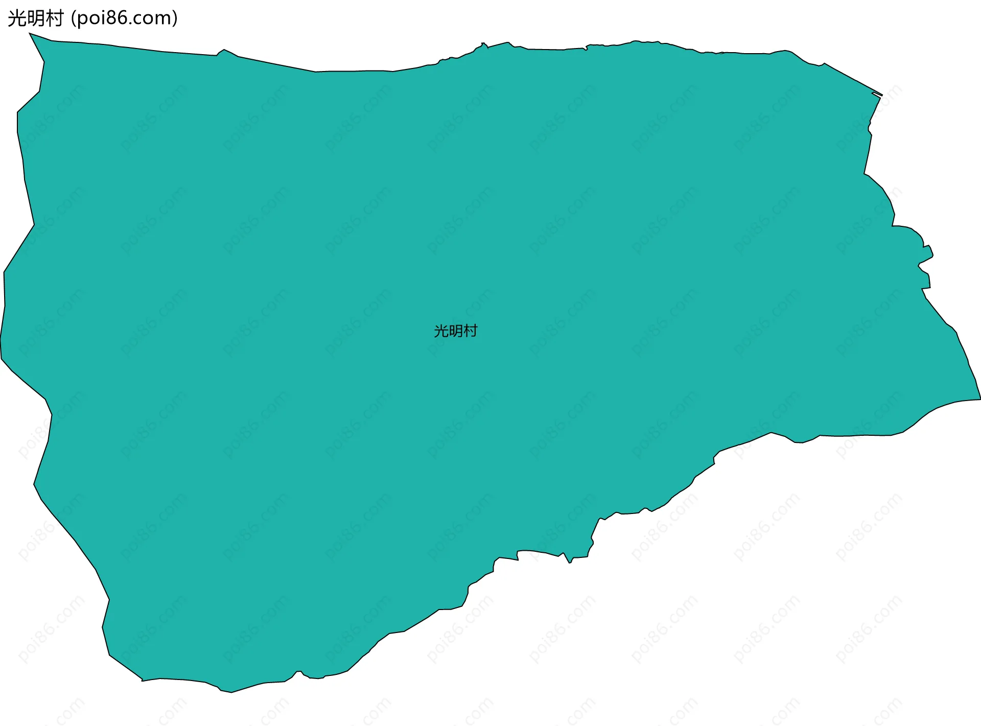 光明村边界地图