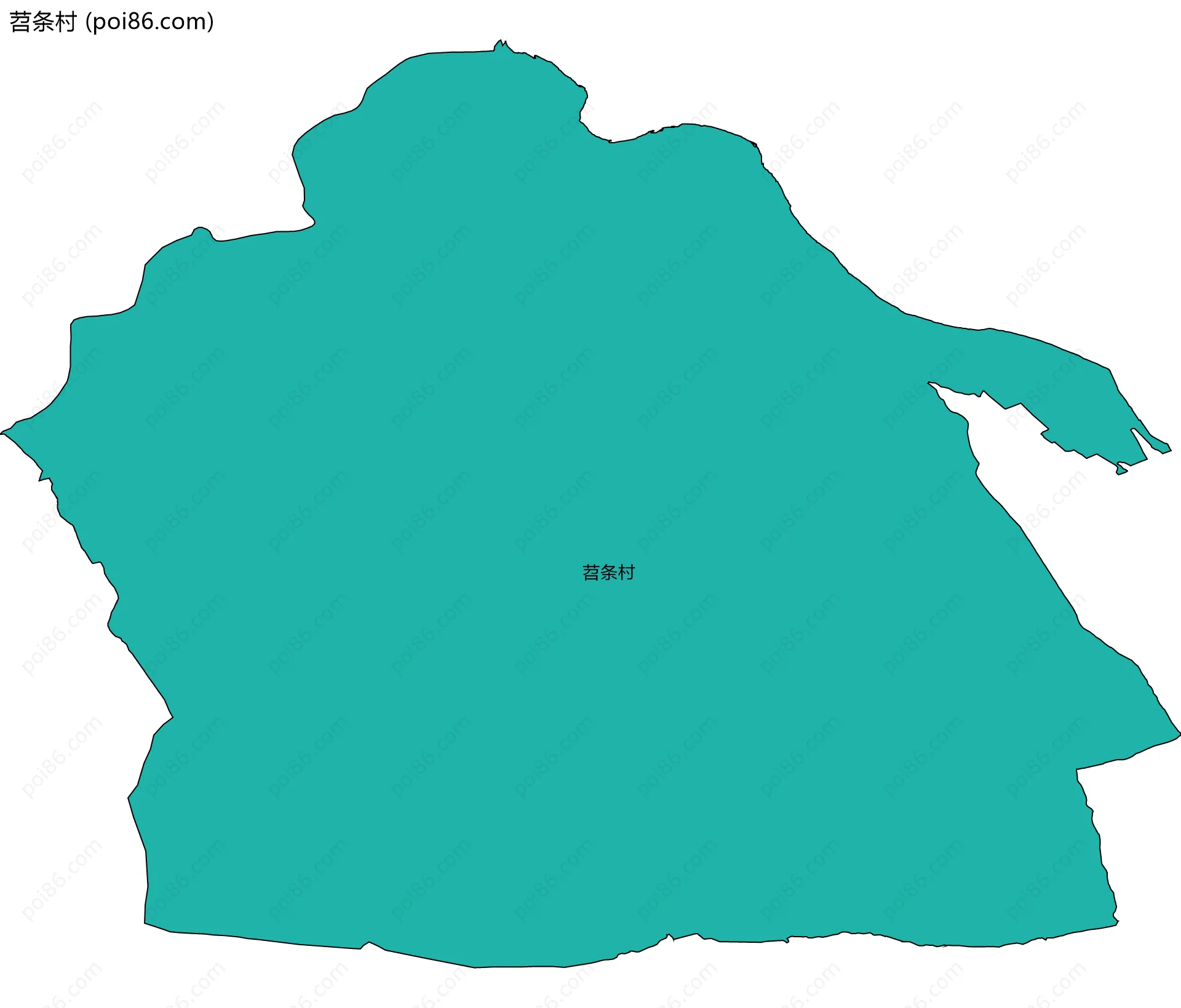 苕条村边界地图