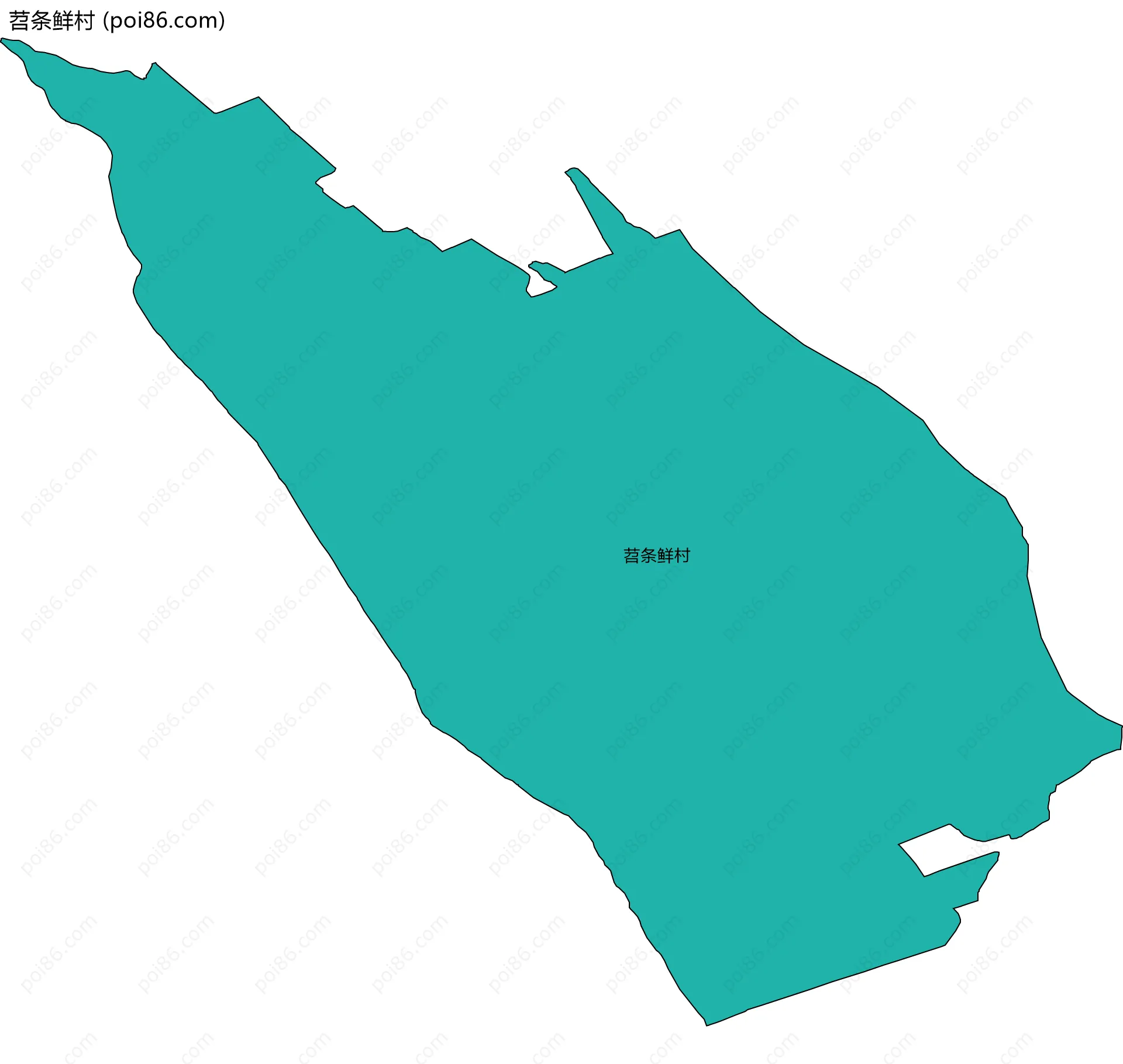 苕条鲜村边界地图