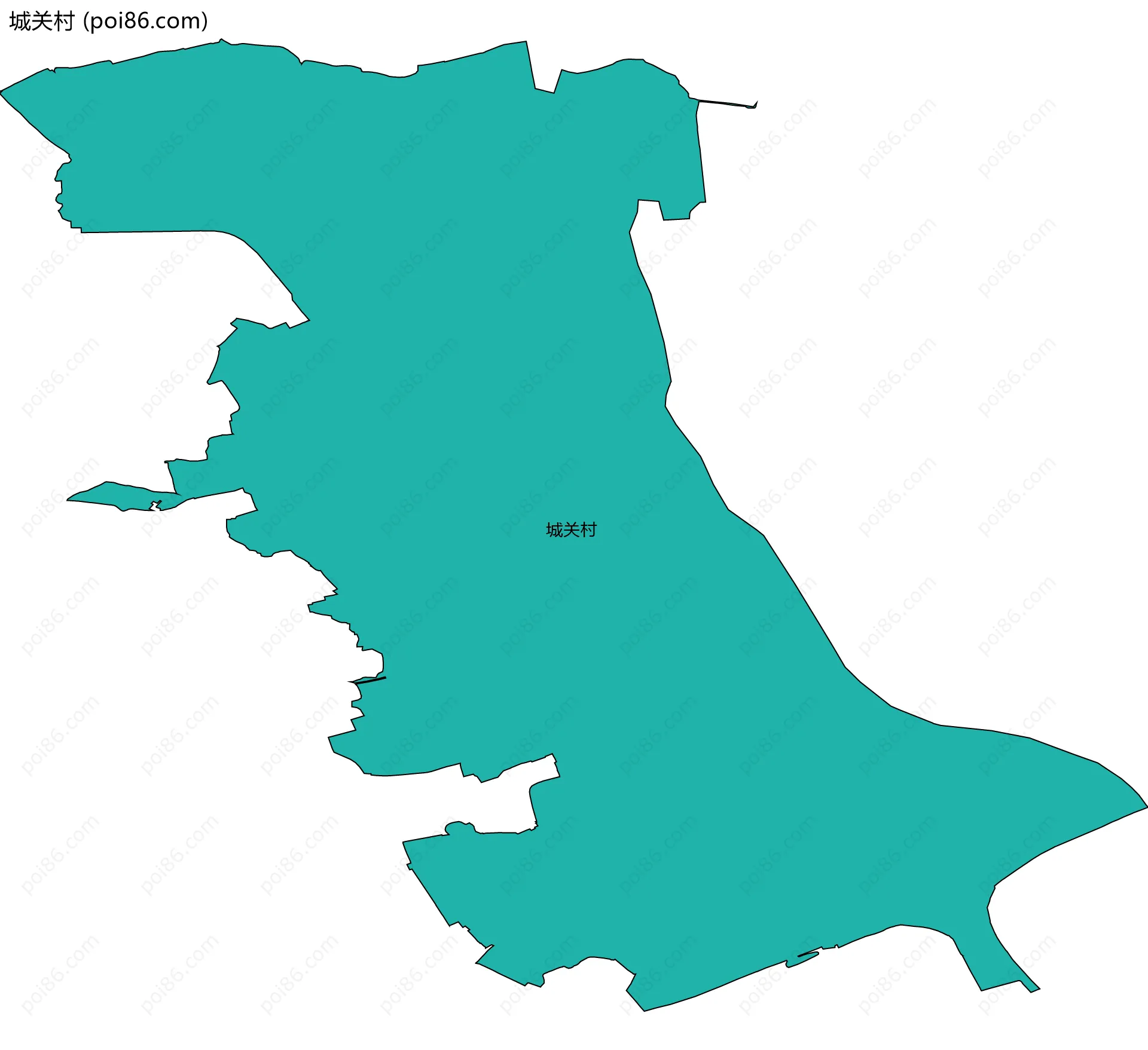 城关村边界地图