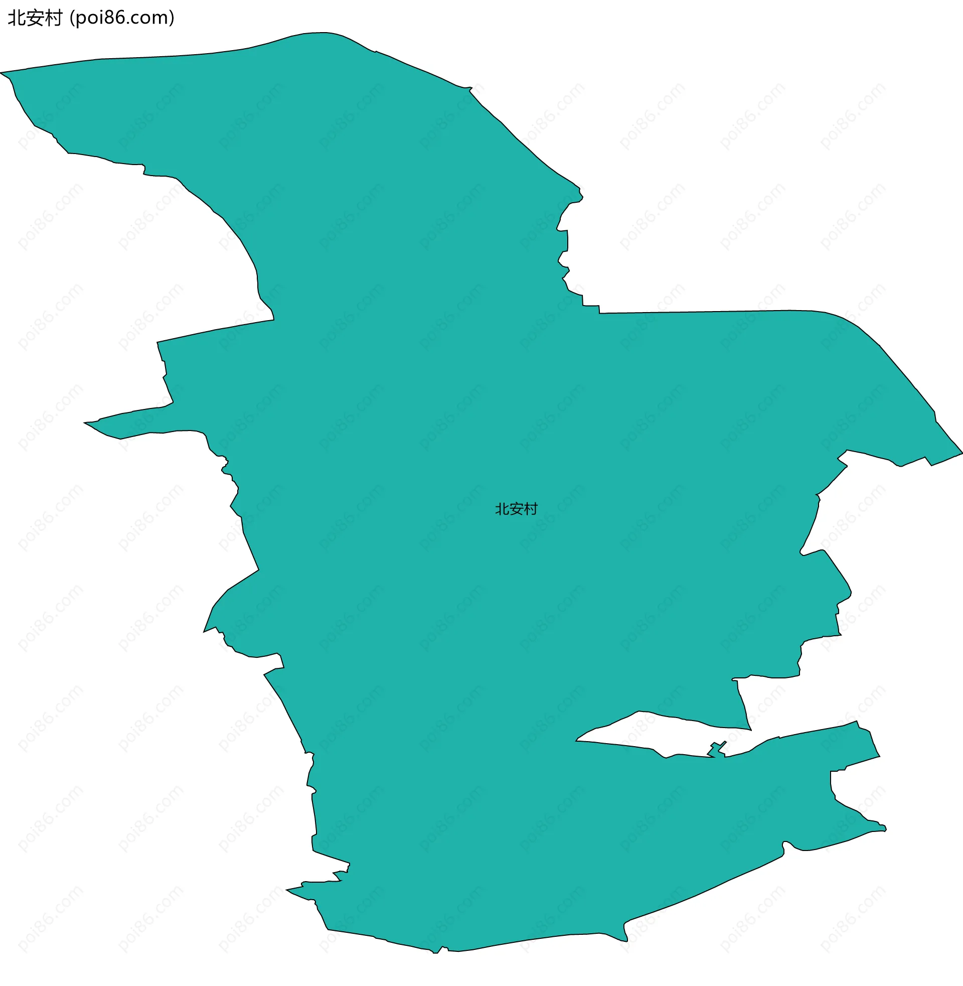 北安村边界地图