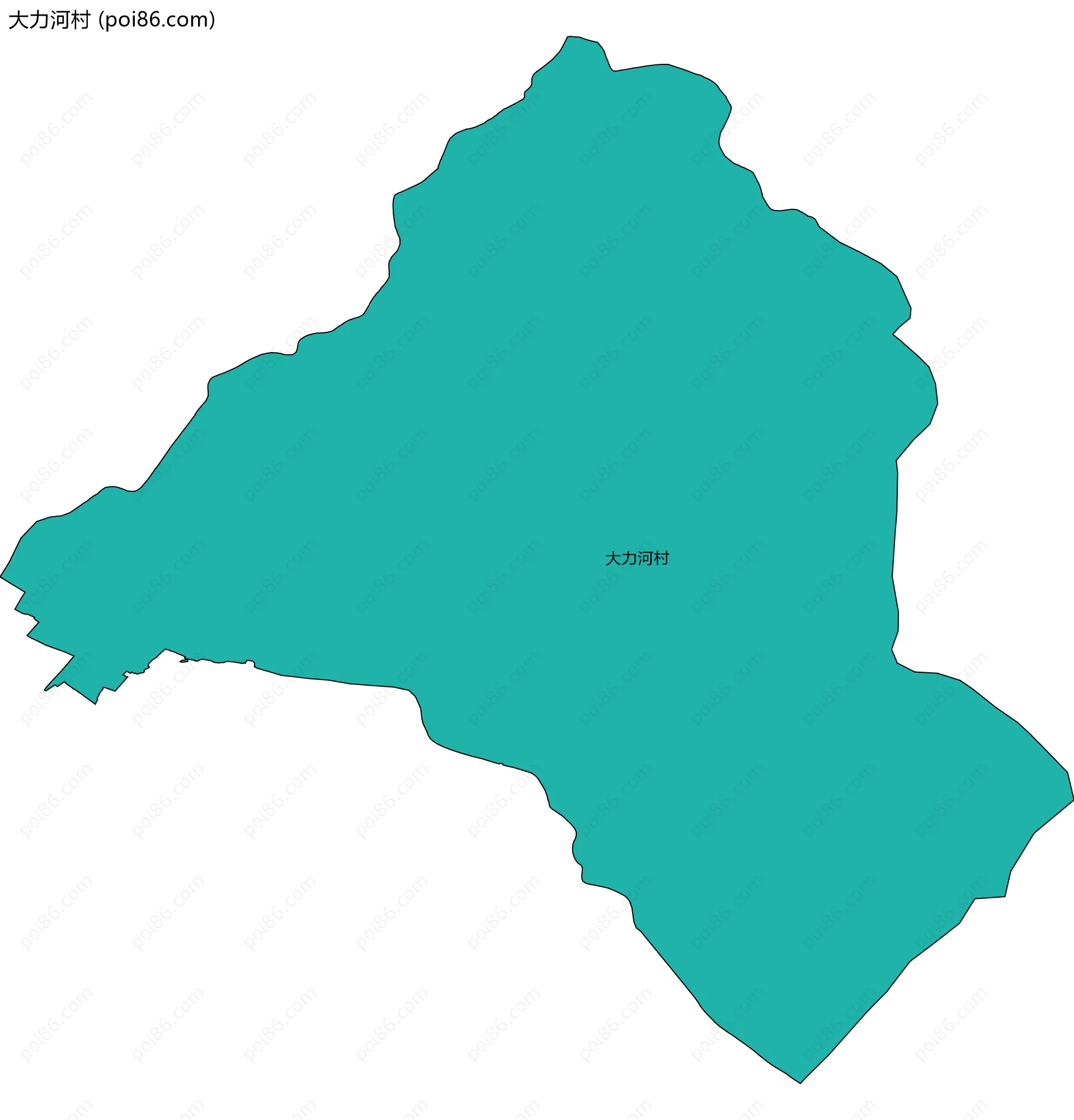 大力河村边界地图