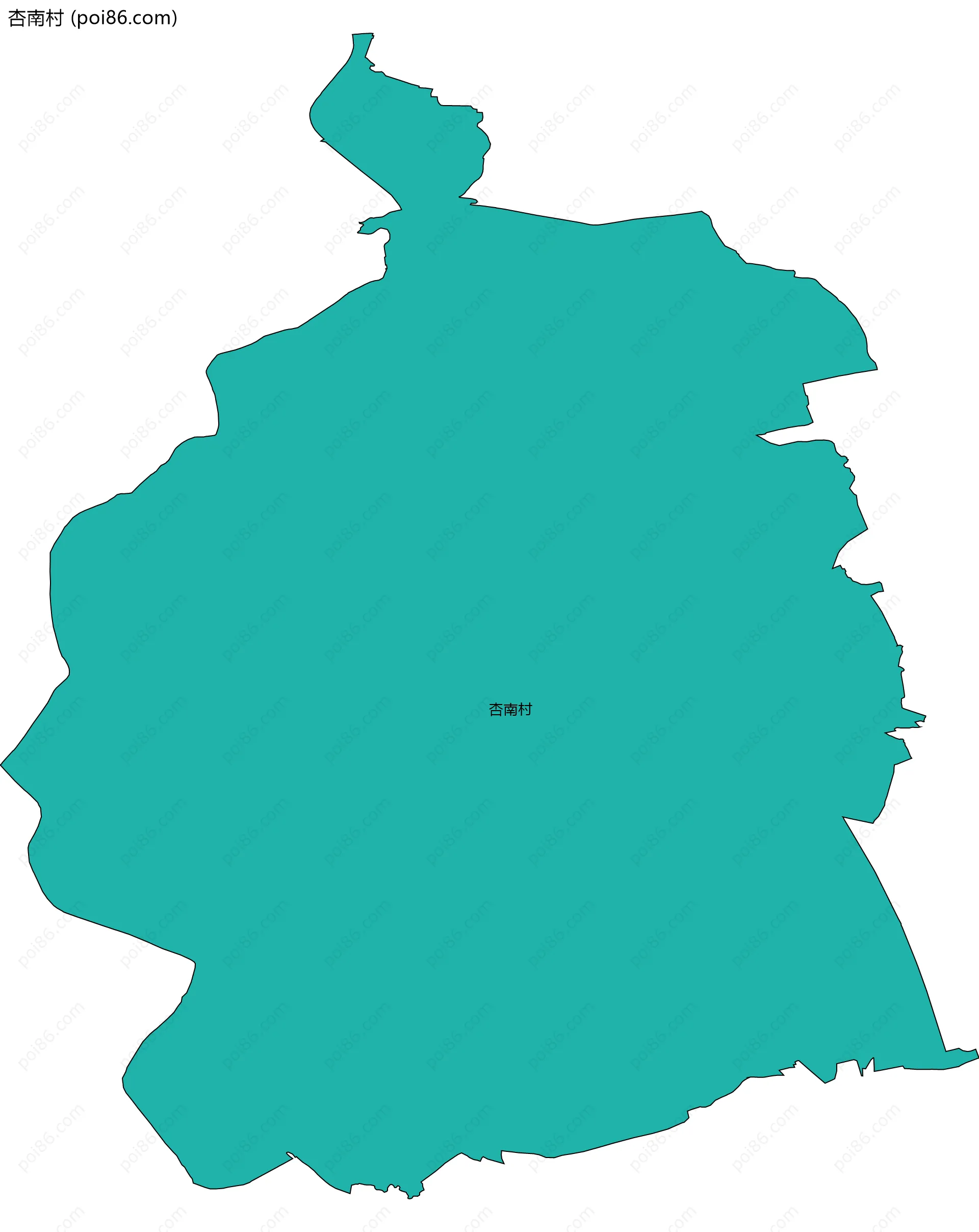 杏南村边界地图