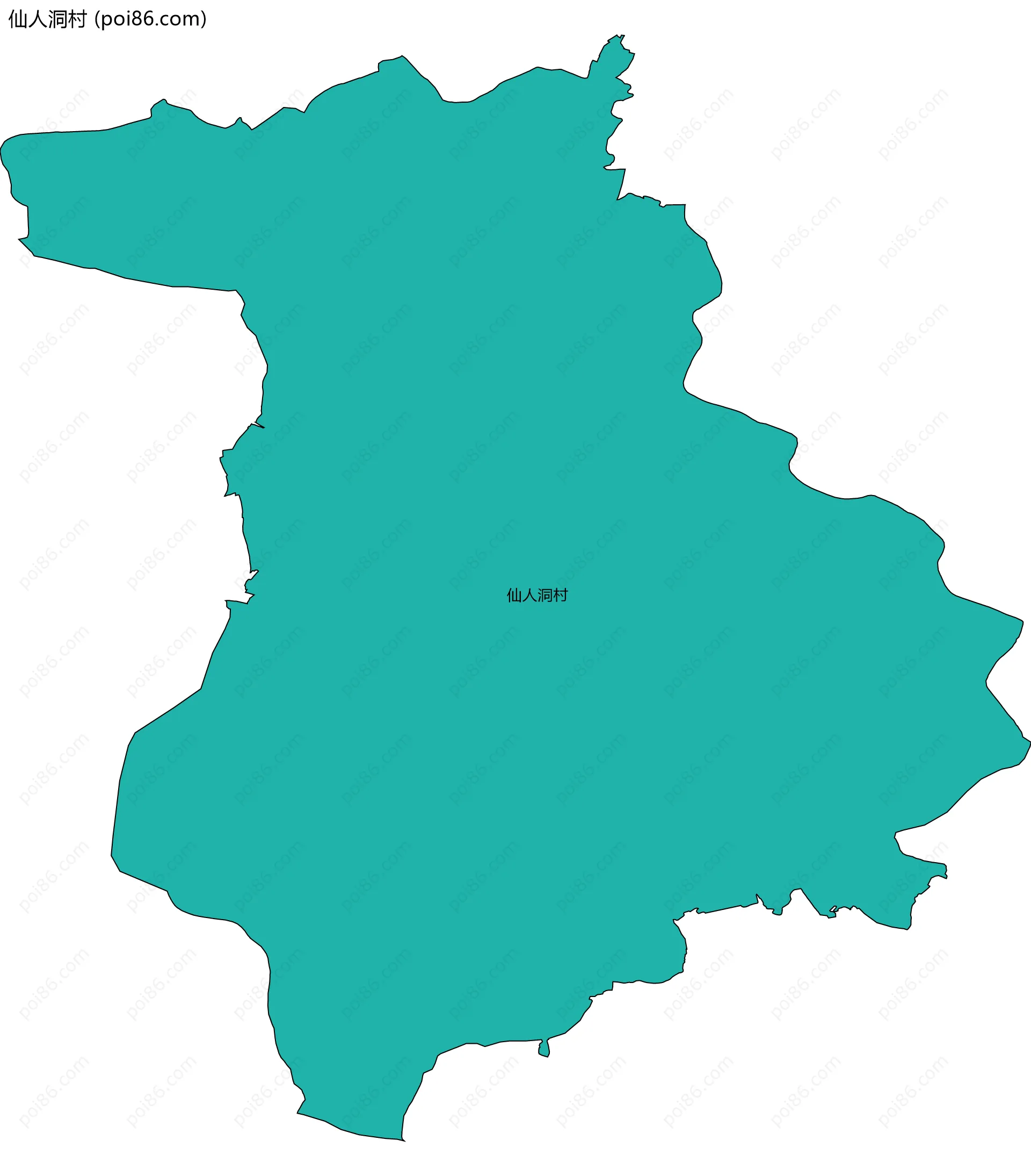 仙人洞村边界地图