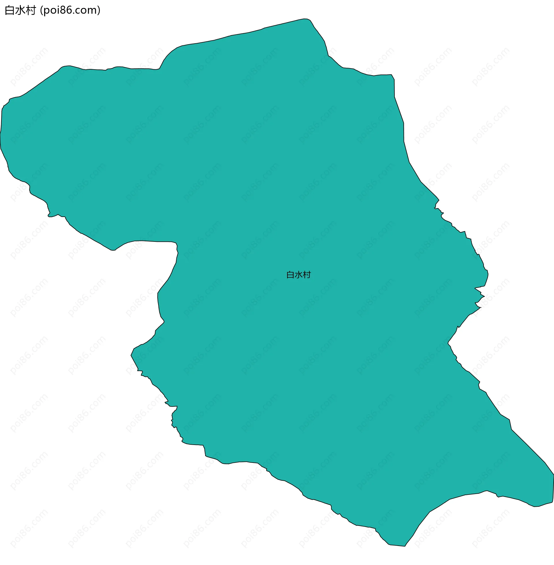 白水村边界地图