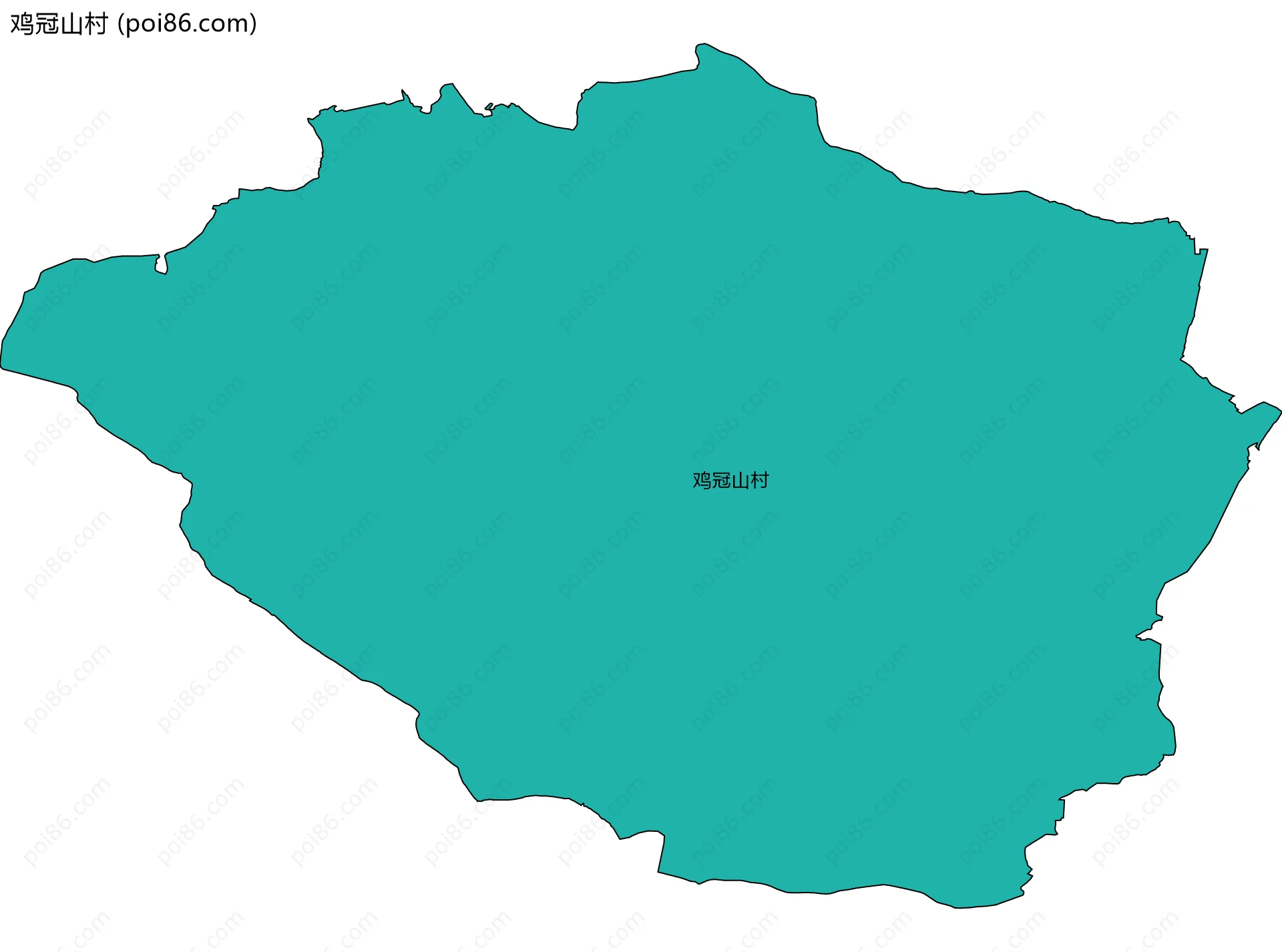 鸡冠山村边界地图