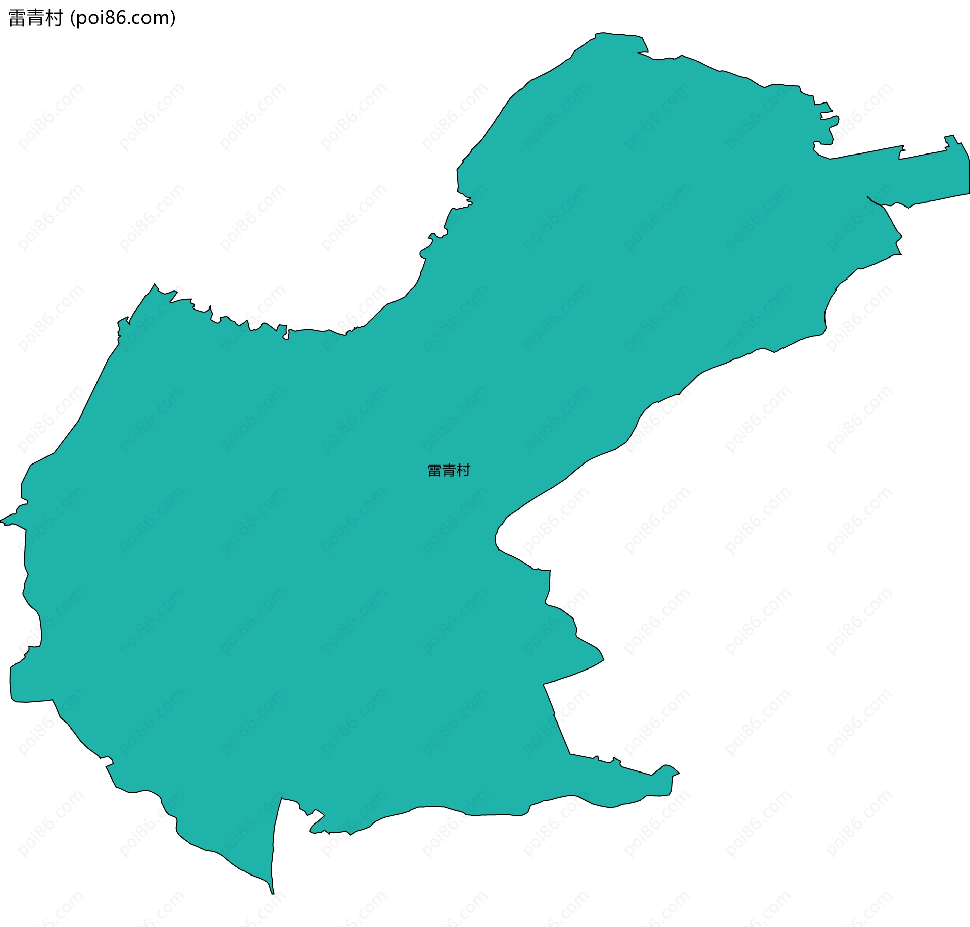 雷青村边界地图