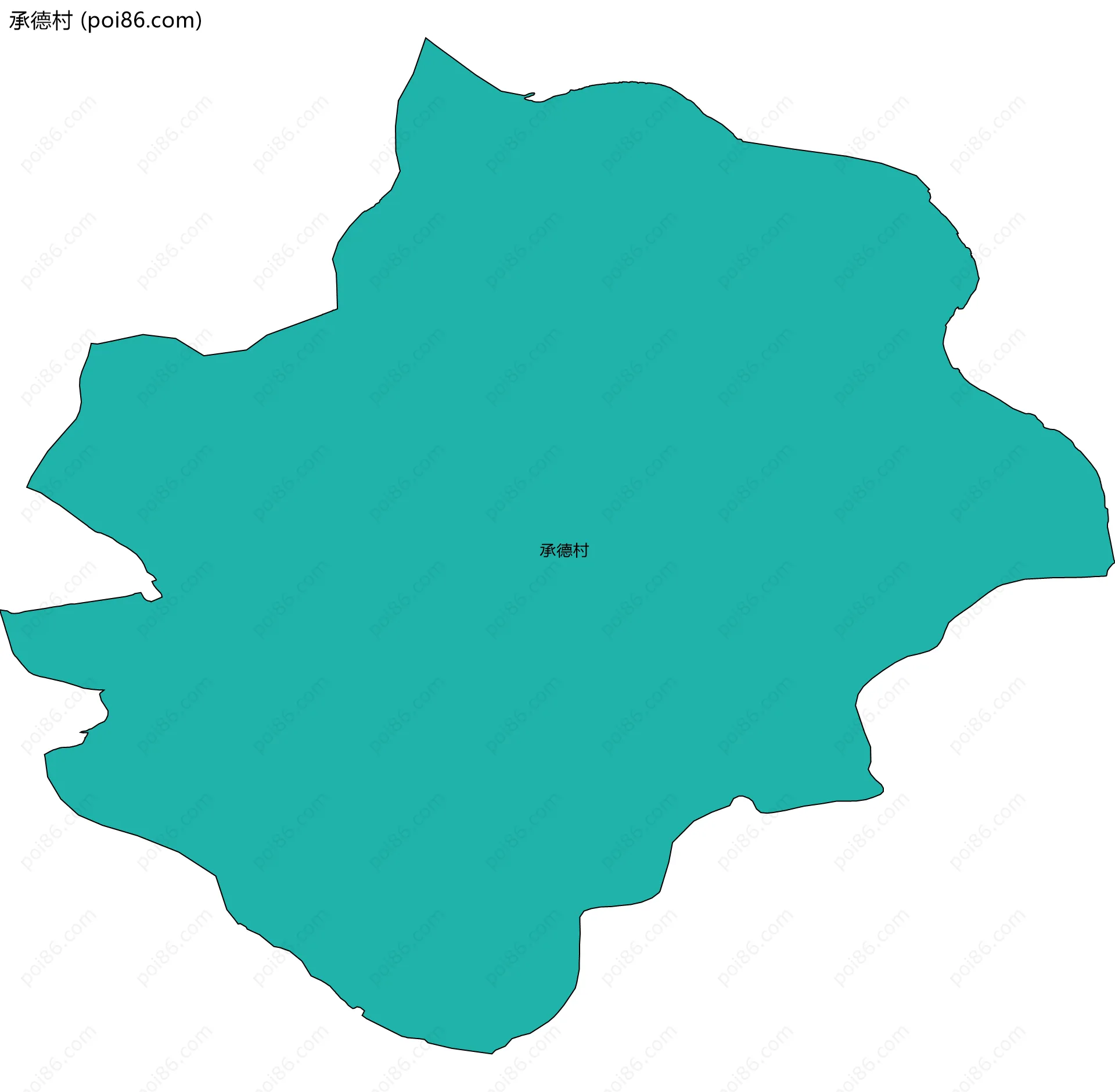 承德村边界地图