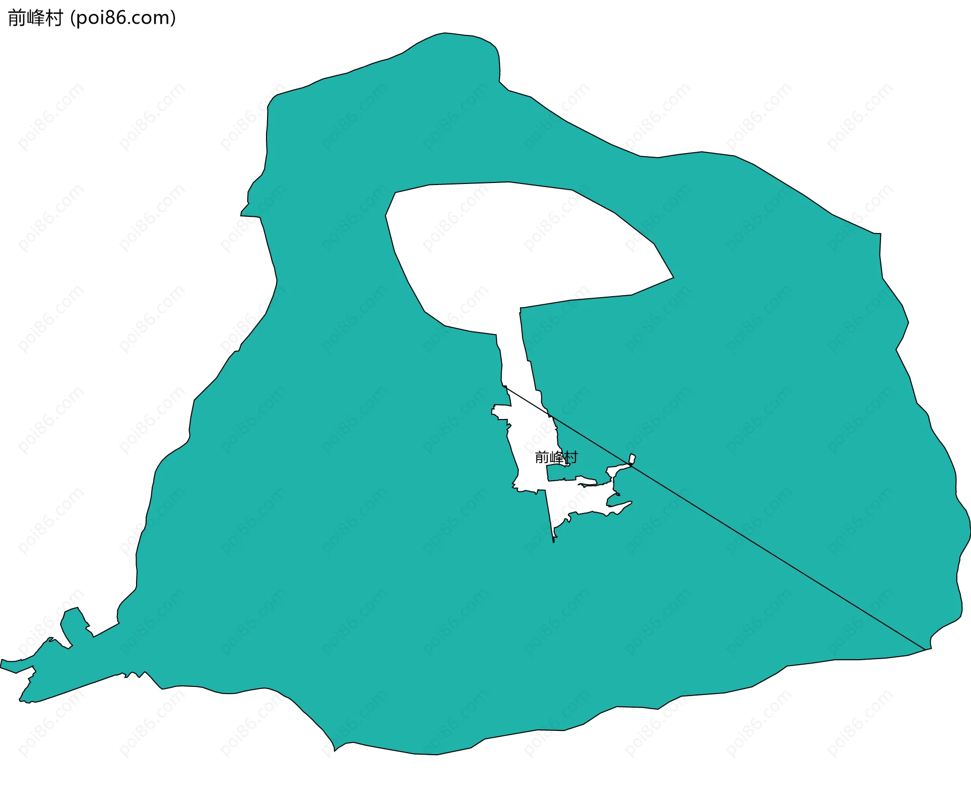 前峰村边界地图
