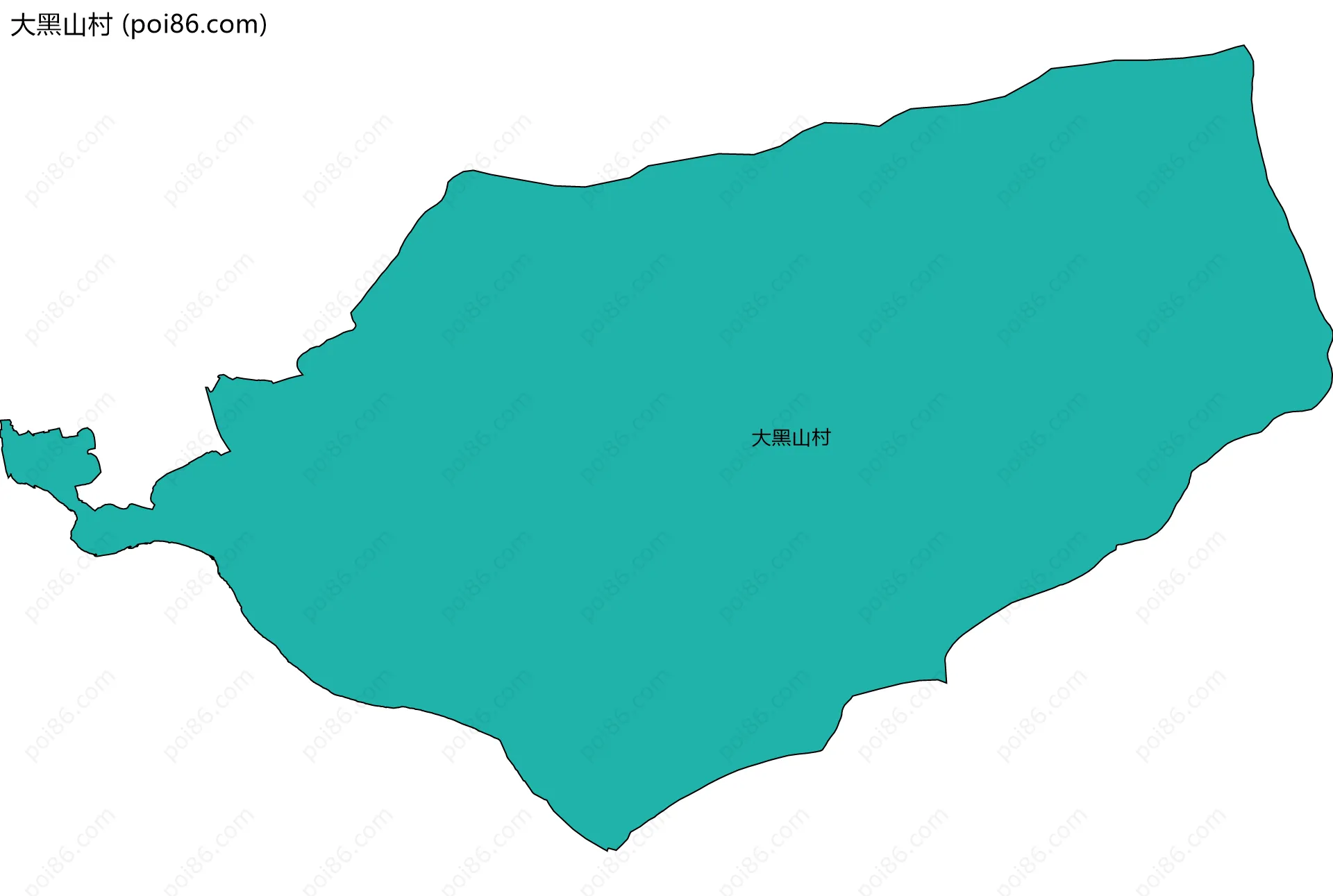 大黑山村边界地图