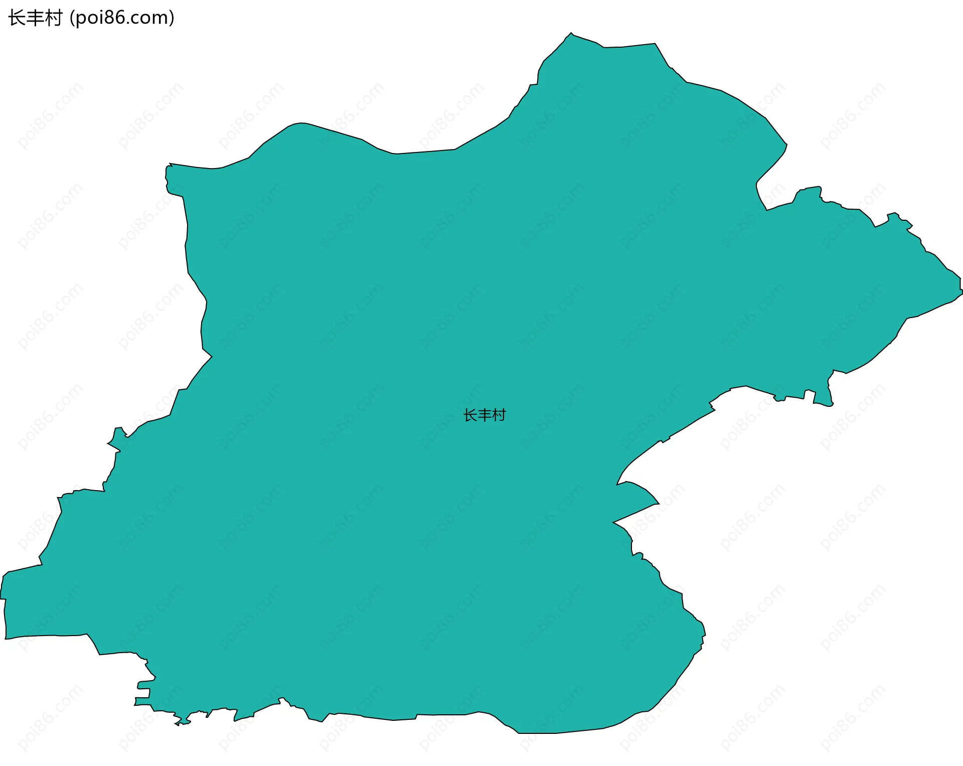 长丰村边界地图