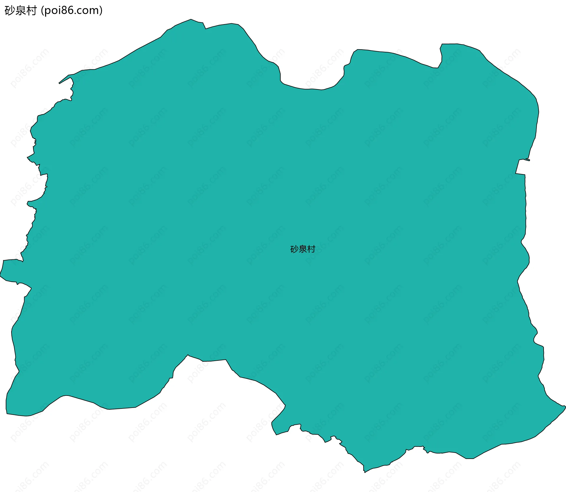 砂泉村边界地图