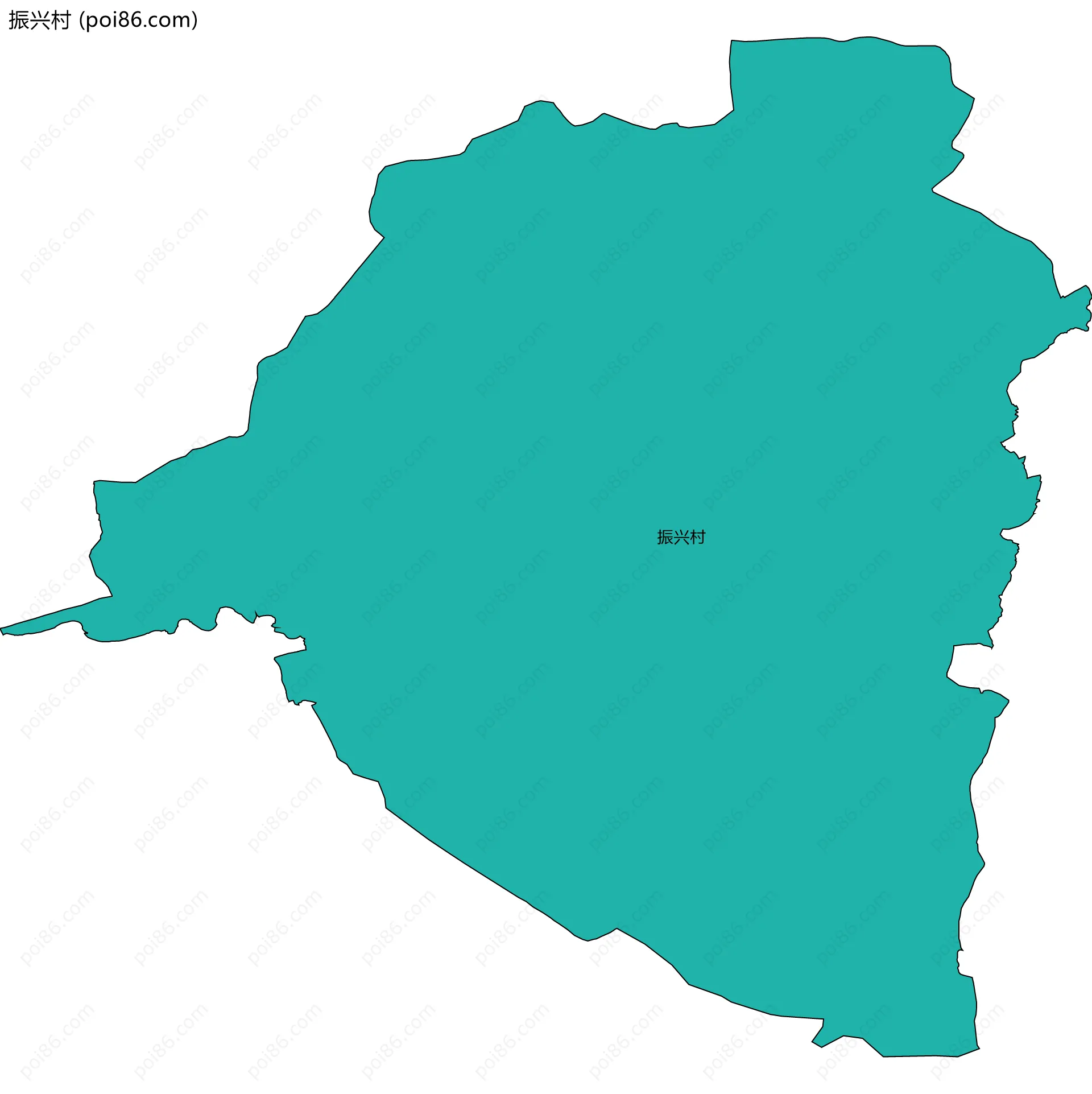 振兴村边界地图